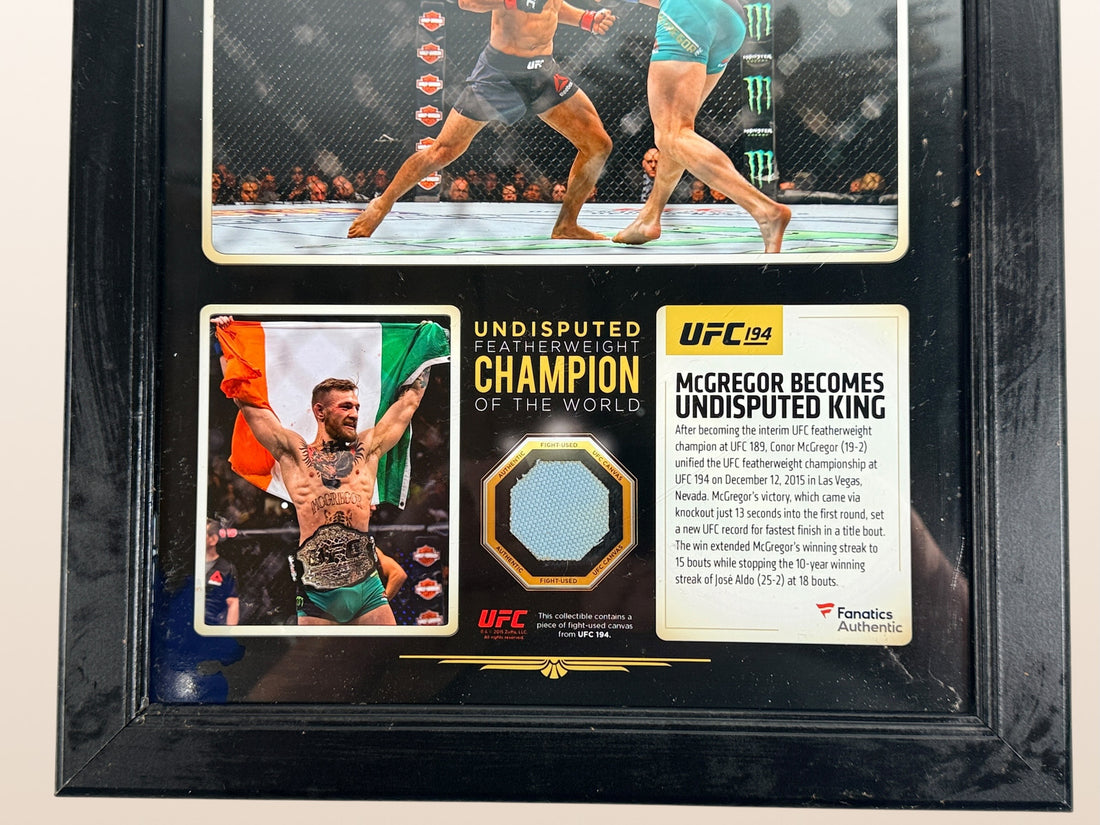 Conor McGregor, UFC 194, Combat, Toile Utilisée, Fanatics Authentic.