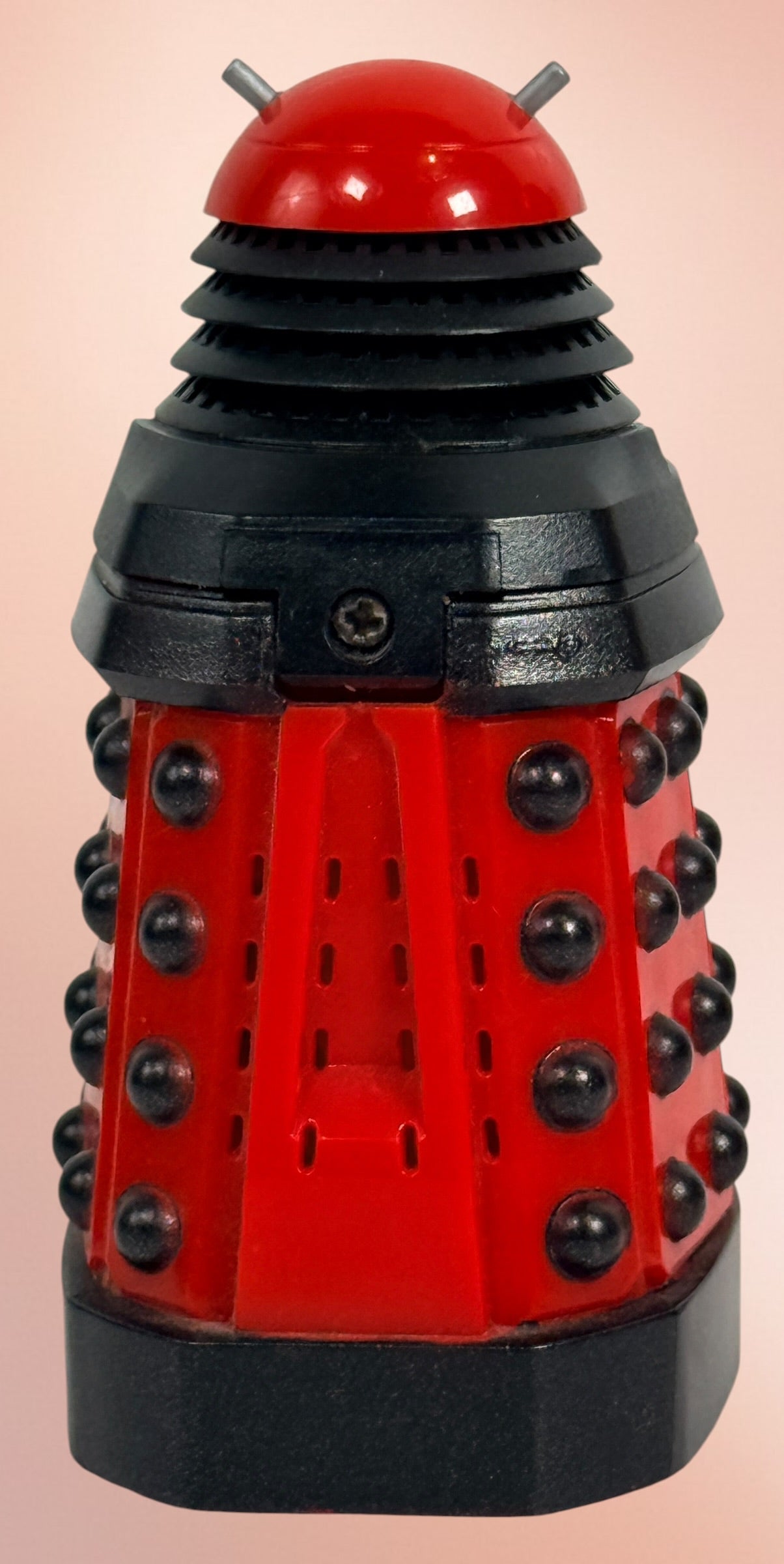 Official BBC 2009 Doctor Who Red Dalek electronic figure by Wow Stuff. Interactive rolling sci-fi collectible toy from the modern Doctor Who era.