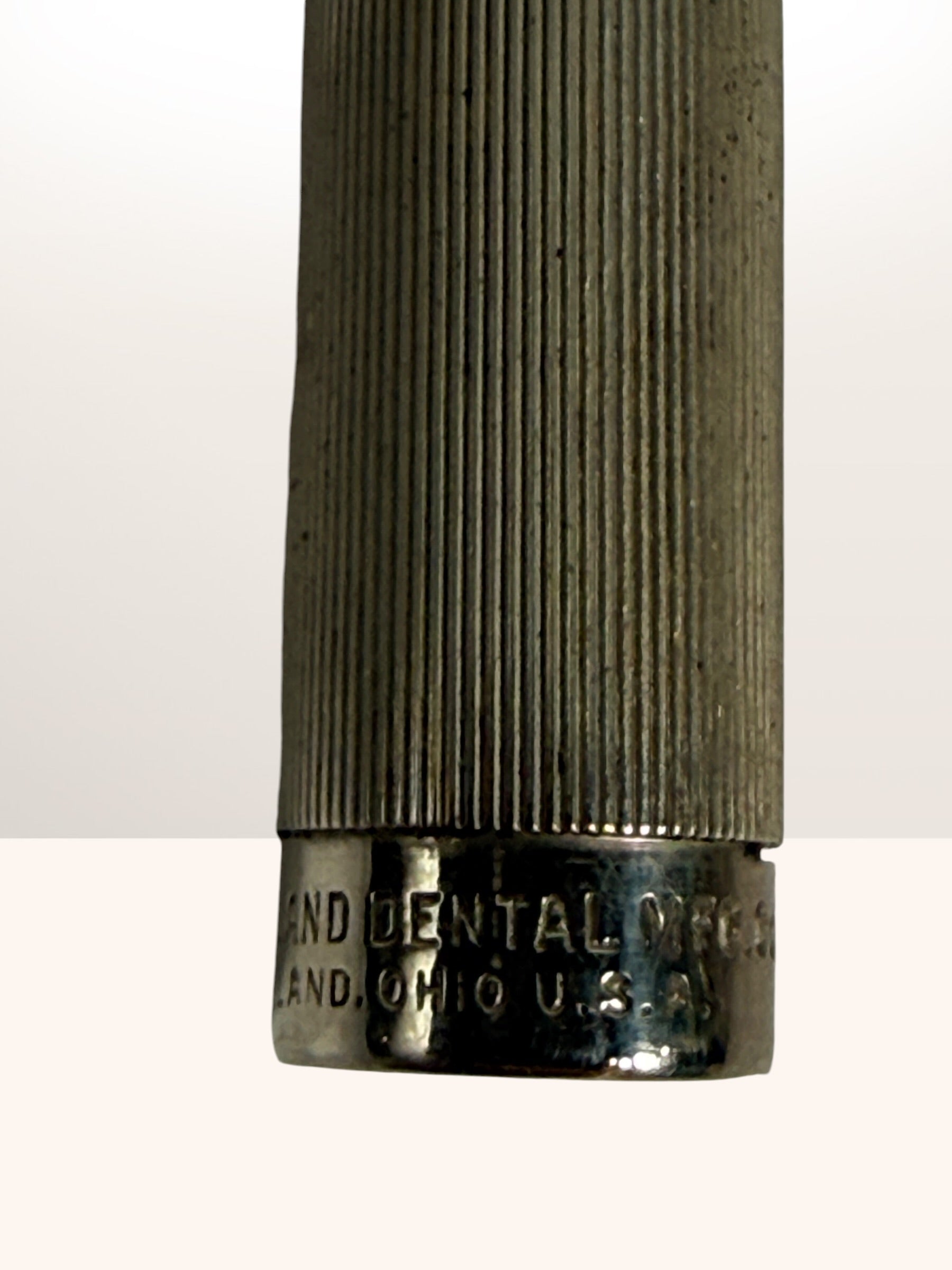 Vintage Clev-Dent dental instrument sharpener with original box, mid-century USA dental collectible and medical antique display piece.