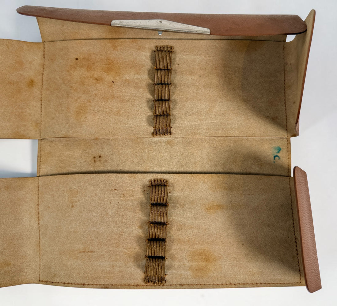 Vintage Trubyte dental instrument case from the mid-century era. Medical antique collectible with industrial display appeal and original dental ephemera.