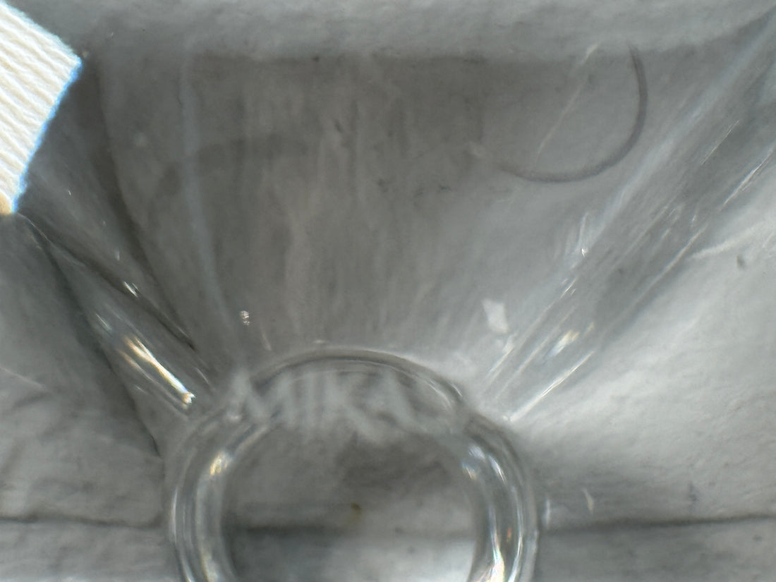 Mikasa Crystal Decanter – Square Pyramid Design with Stopper – Heavy Lead Crystal