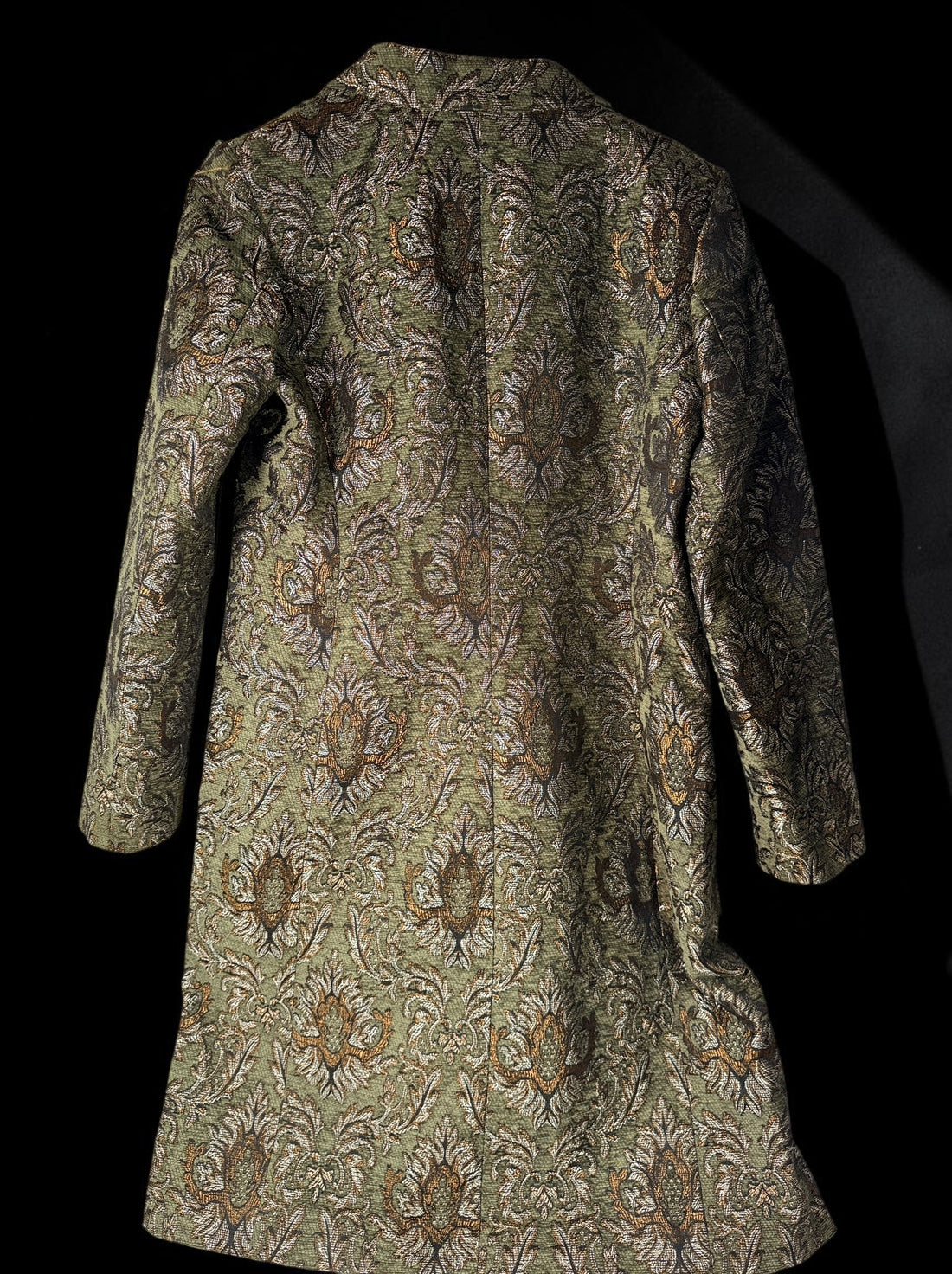 90s Damask Tapestry Coat Jacket, Newport News Longline Floral, Size 10.