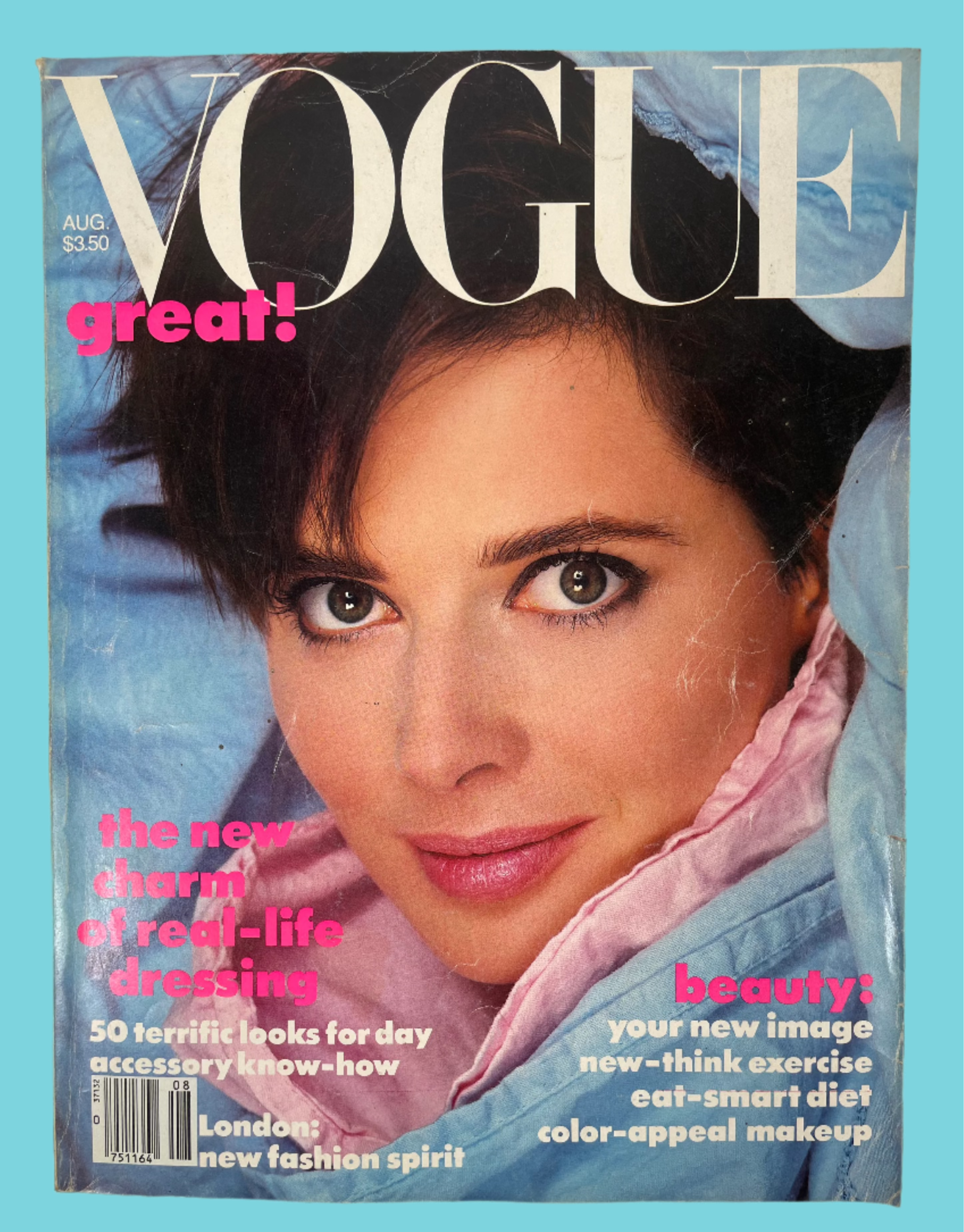 Vogue Magazine – August 1984 – Isabella Rossellini Cover | Vintage Fashion & Beauty Issue