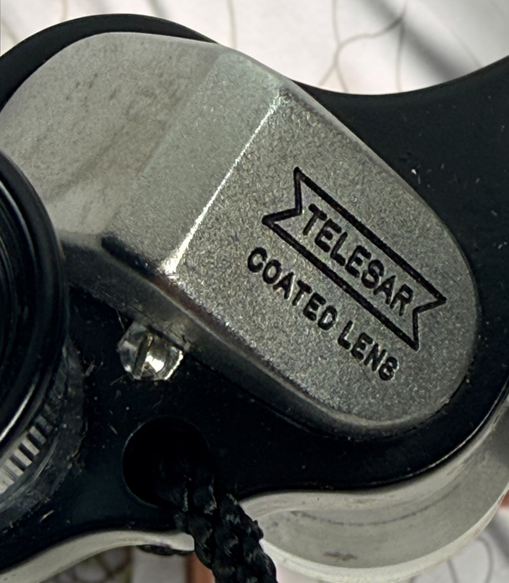 Vintage Telesar 6x15 pocket binoculars with original carrying case. Compact Japanese field glasses with coated lenses and classic mid-century styling.