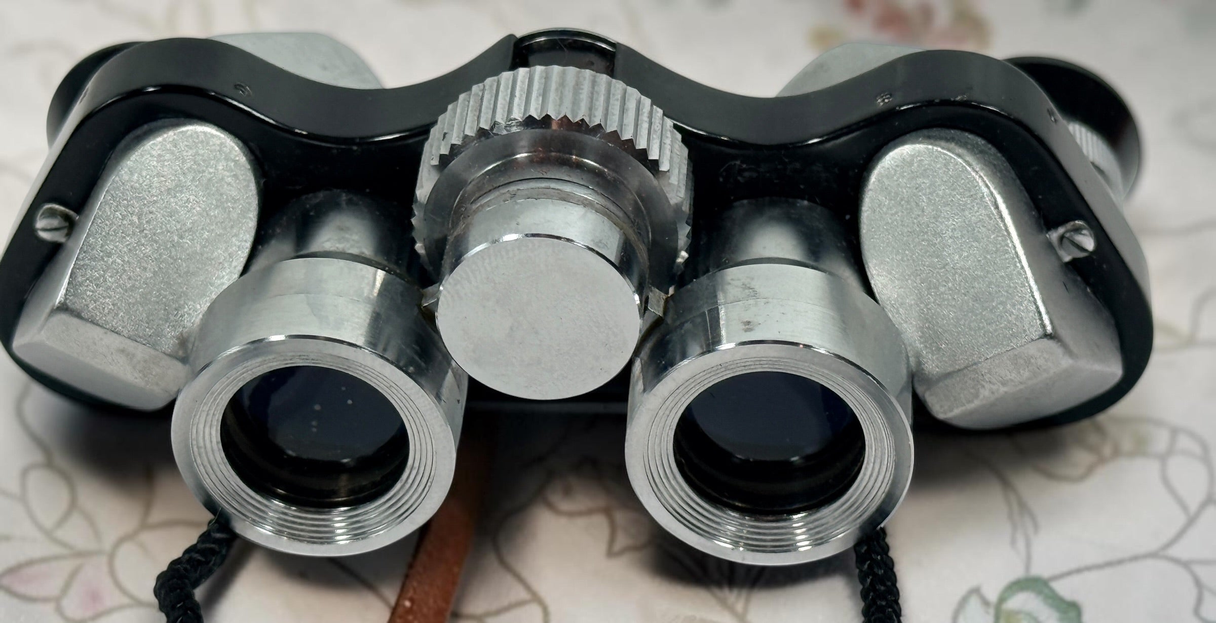 Vintage Telesar 6x15 pocket binoculars with original carrying case. Compact Japanese field glasses with coated lenses and classic mid-century styling.