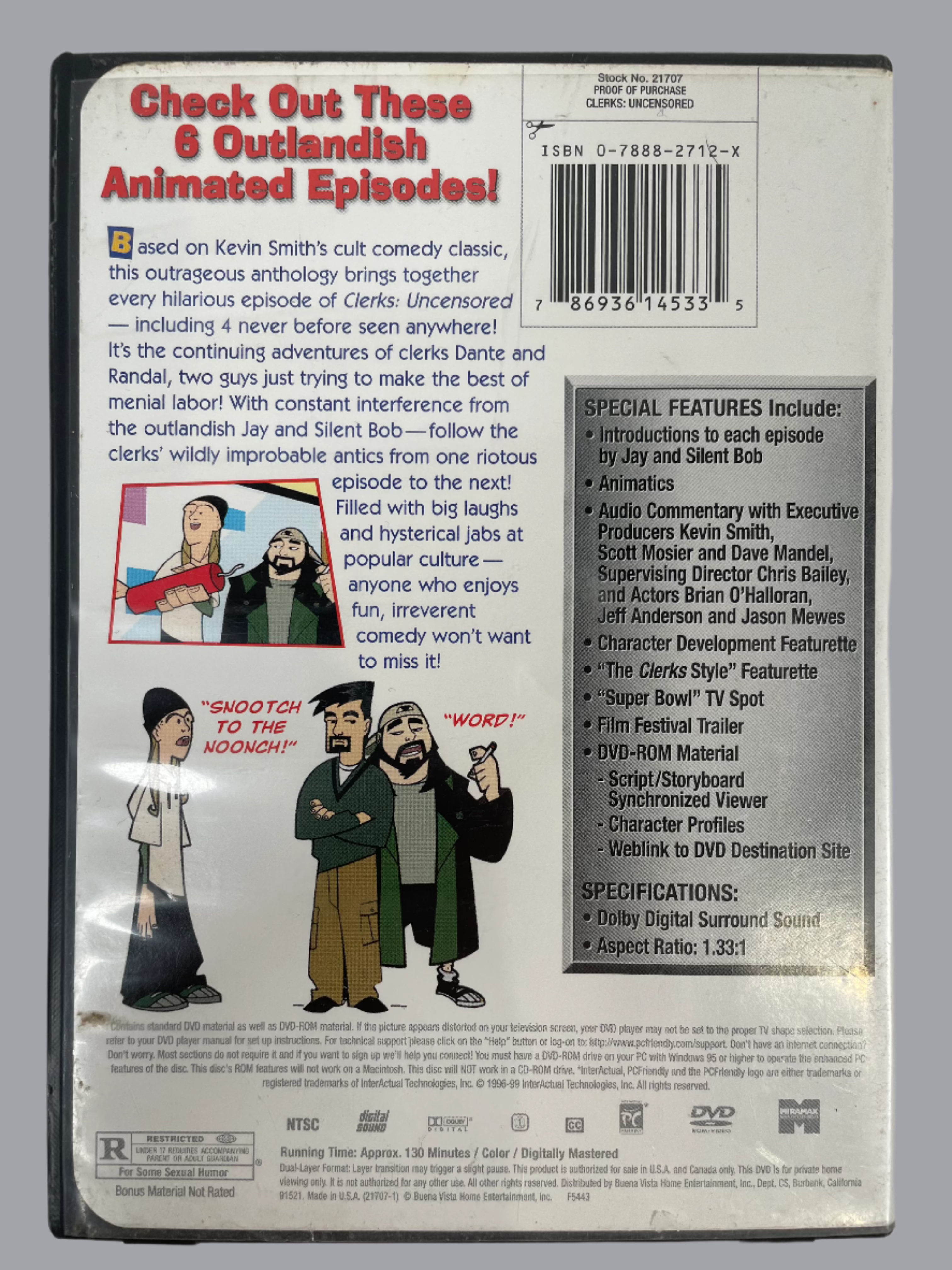 Clerks: Uncensored (2003 DVD) – 2-Disc Animated Series Set