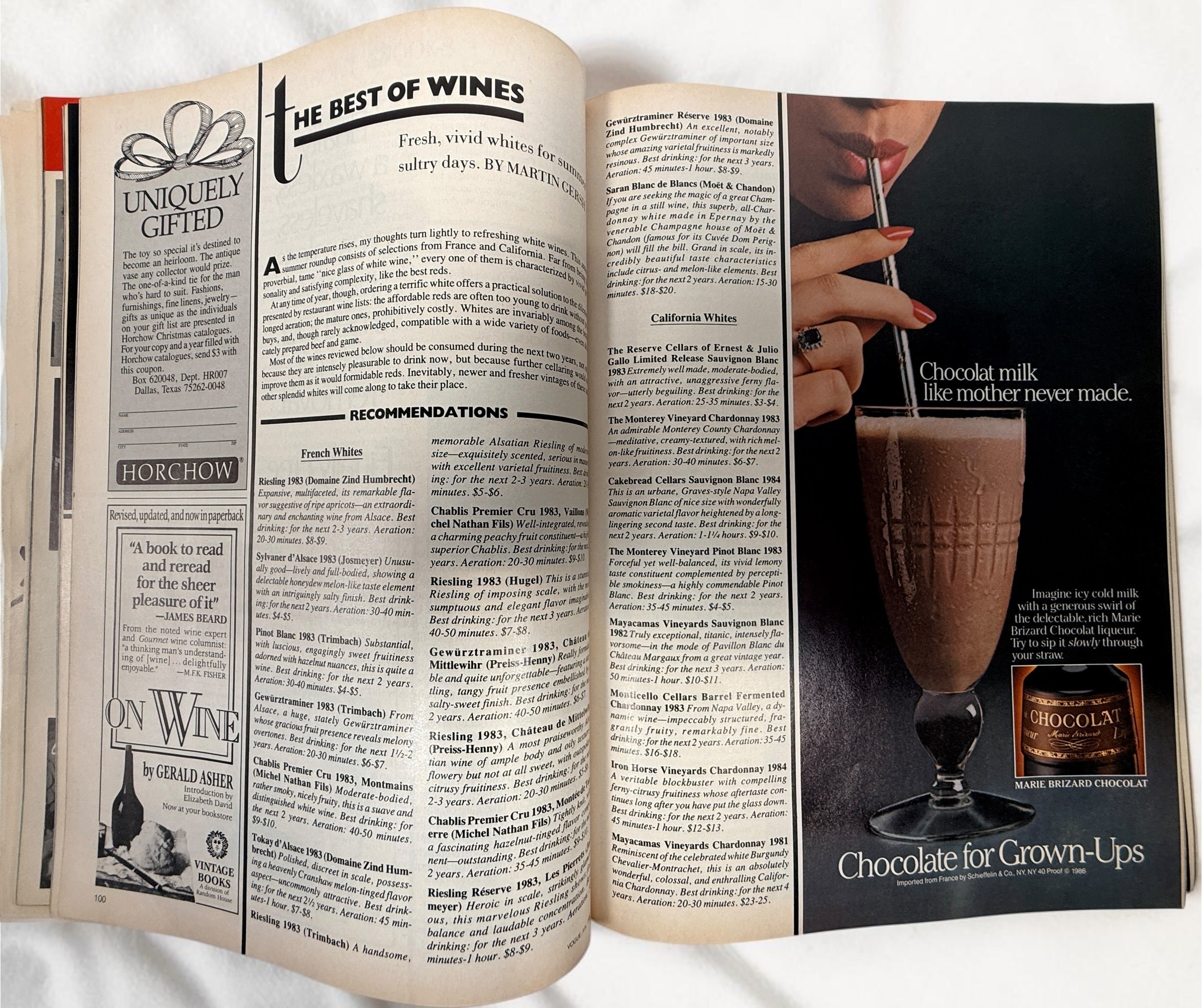 Vintage Vogue Magazine July 1986 fashion issue featuring Fall Signals, beauty trends, lifestyle articles and classic 1980s Vogue editorial content.