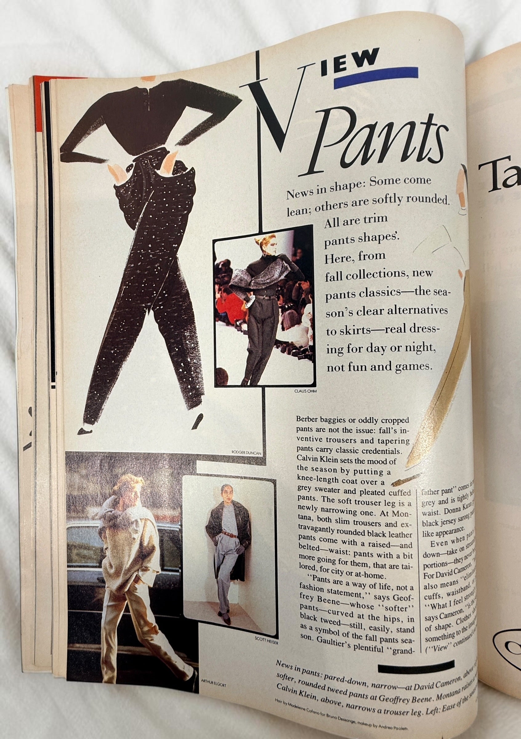 Vintage Vogue Magazine July 1986 fashion issue featuring Fall Signals, beauty trends, lifestyle articles and classic 1980s Vogue editorial content.
