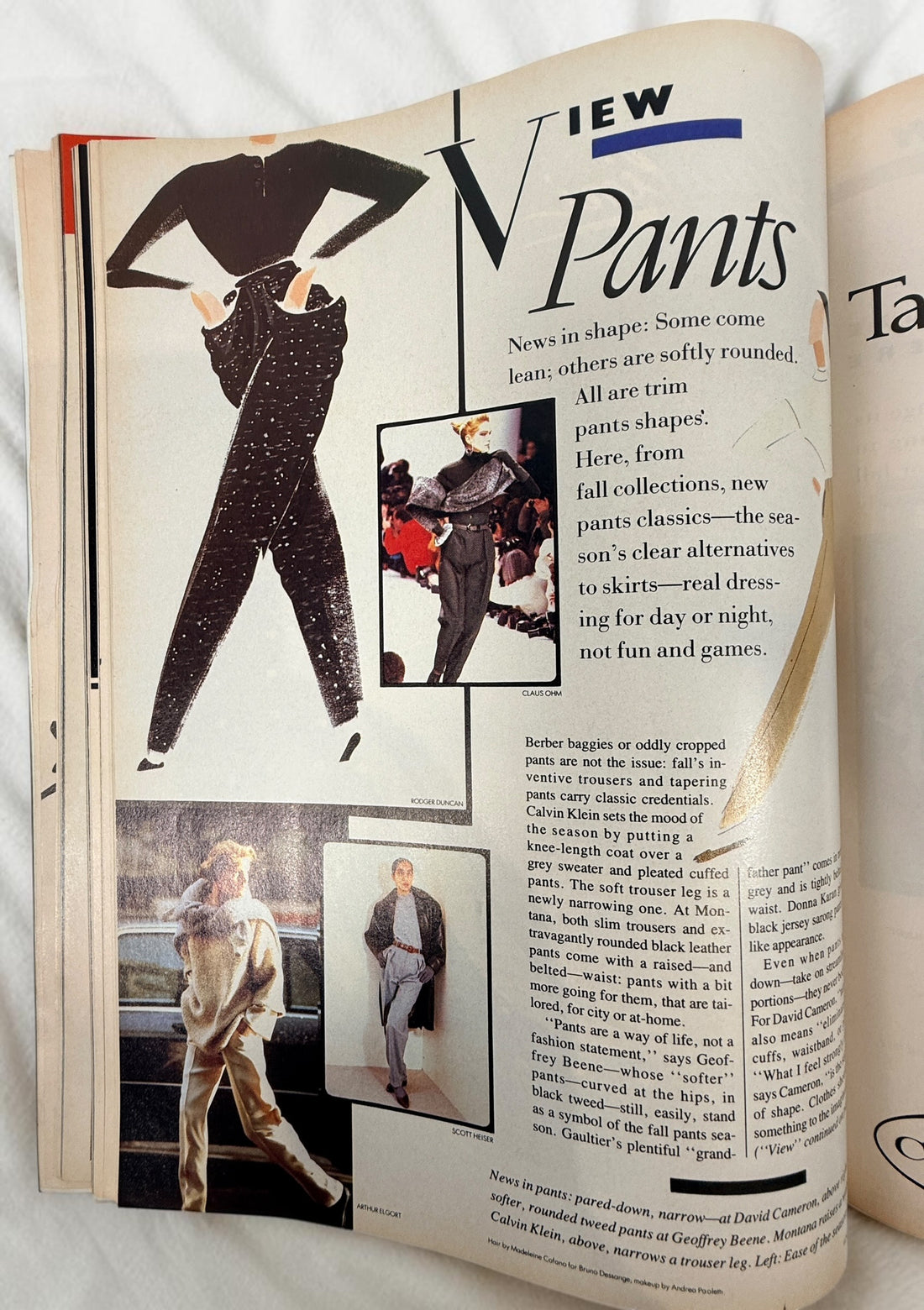 Vintage Vogue Magazine July 1986 fashion issue featuring Fall Signals, beauty trends, lifestyle articles and classic 1980s Vogue editorial content.