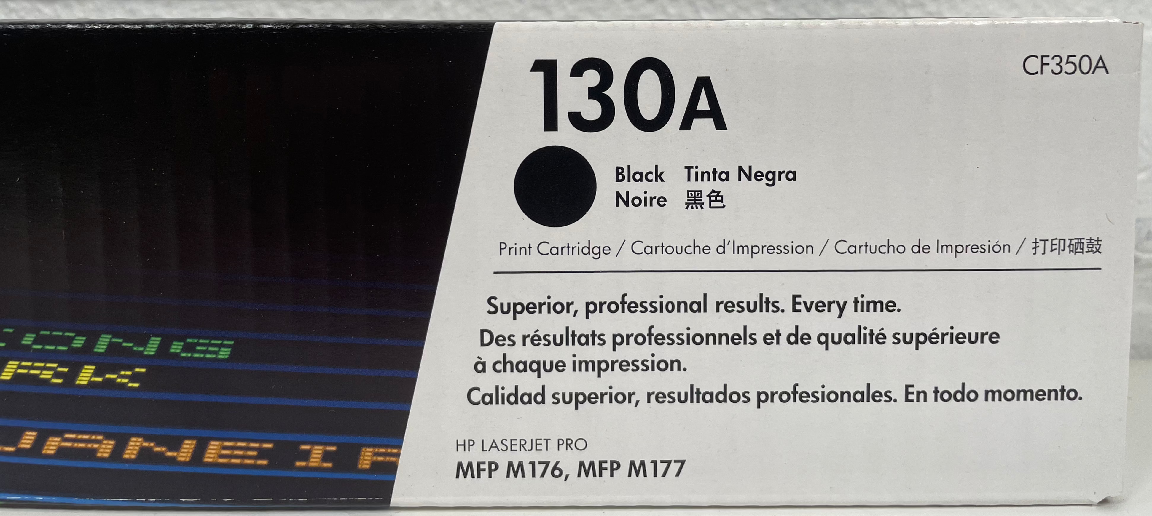 HP 130A Black LaserJet Toner Cartridge (CF350A), HP LaserJet Pro MFP M176, MFP M177
