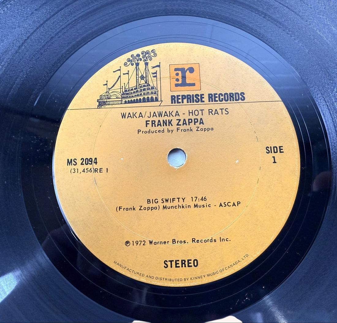 Original 1972 Canadian pressing of Frank Zappa Waka/Jawaka LP on Reprise Records. Classic jazz fusion and progressive rock vinyl collectible.