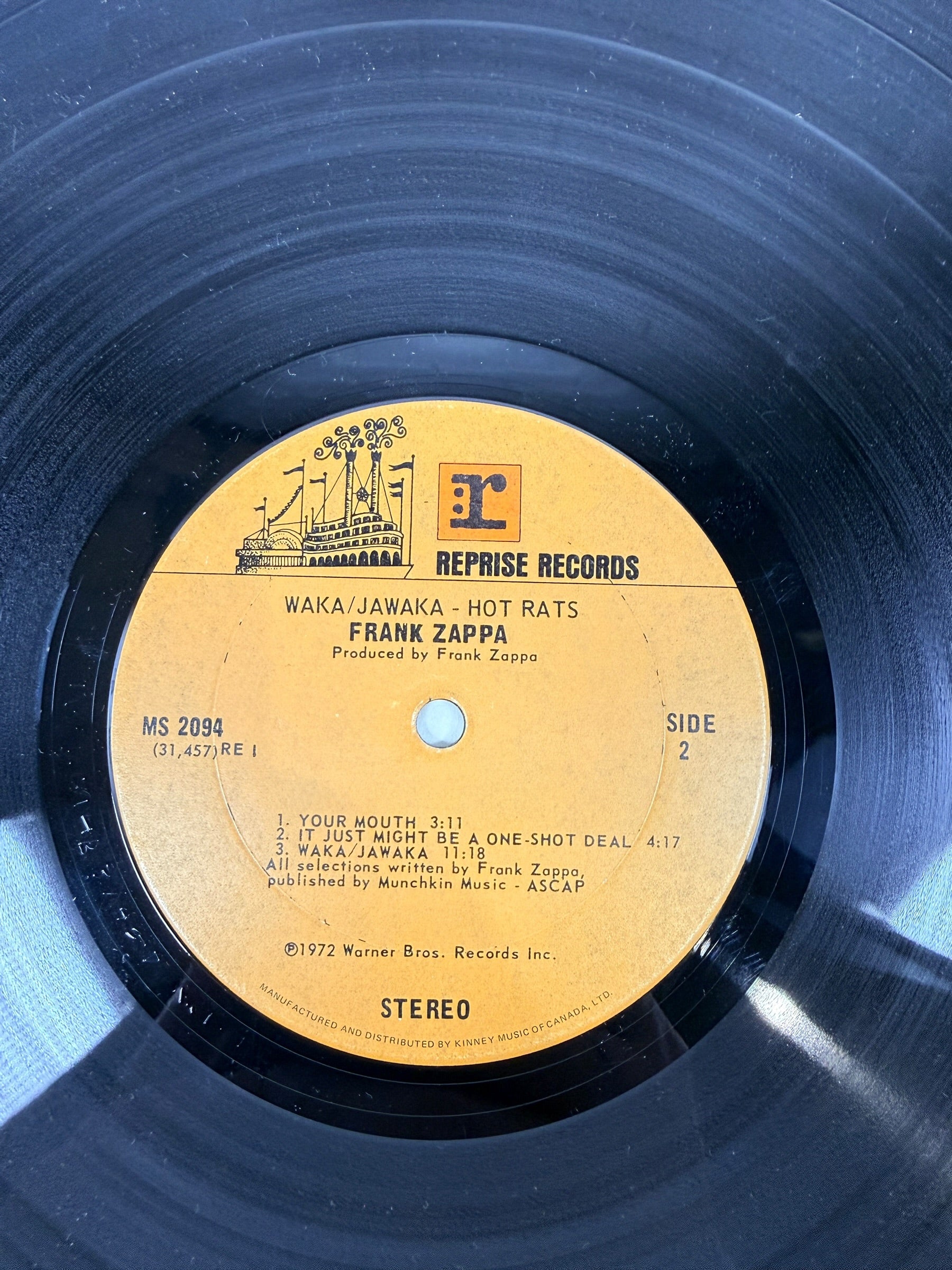 Frank Zappa, Waka/Jawaka Hot Rats, Canadian LP, Reprise MS 2094