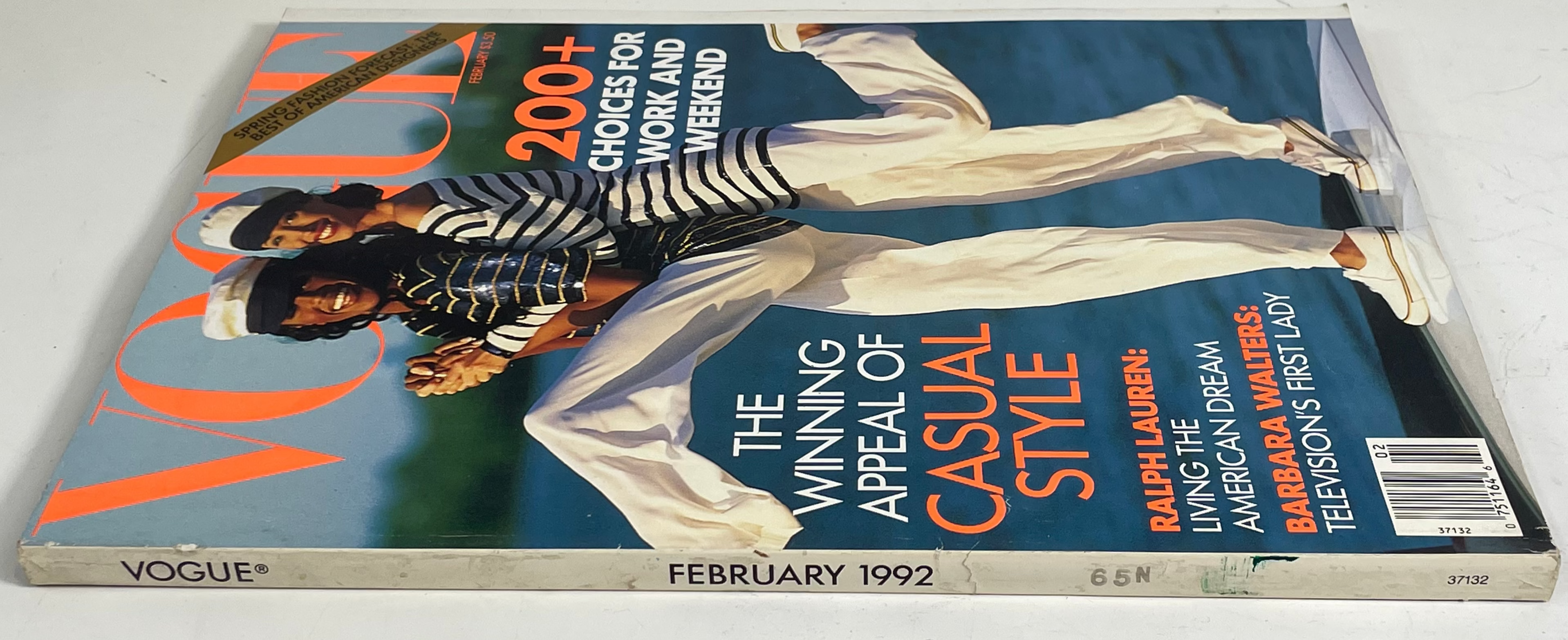 Vogue Magazine February 1992 Christy Turlington & Naomi Campbell,  VG