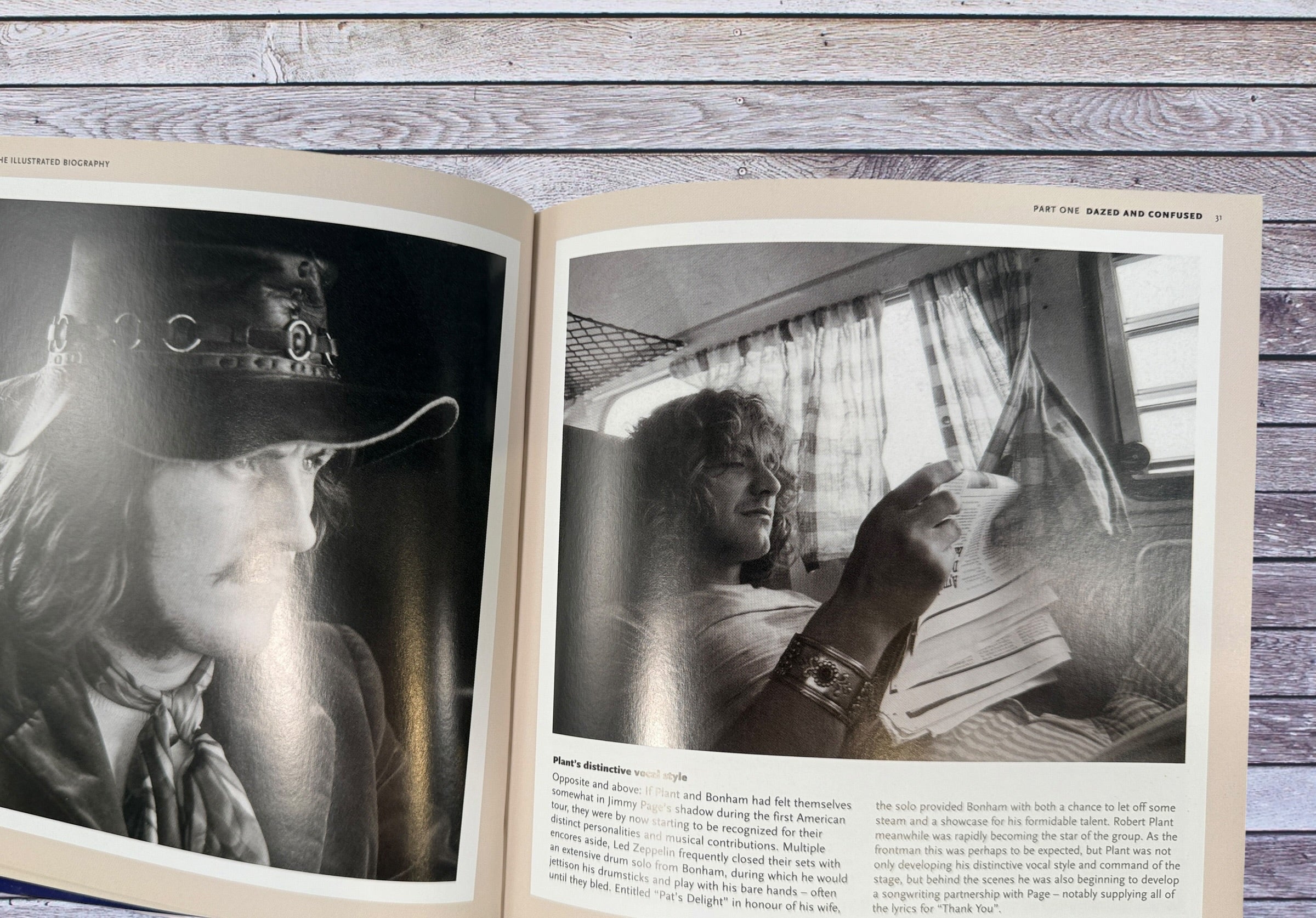 Led Zeppelin Illustrated Biography  photo book featuring 200 rare and classic images. Great collectible for rock music fans and memorabilia 