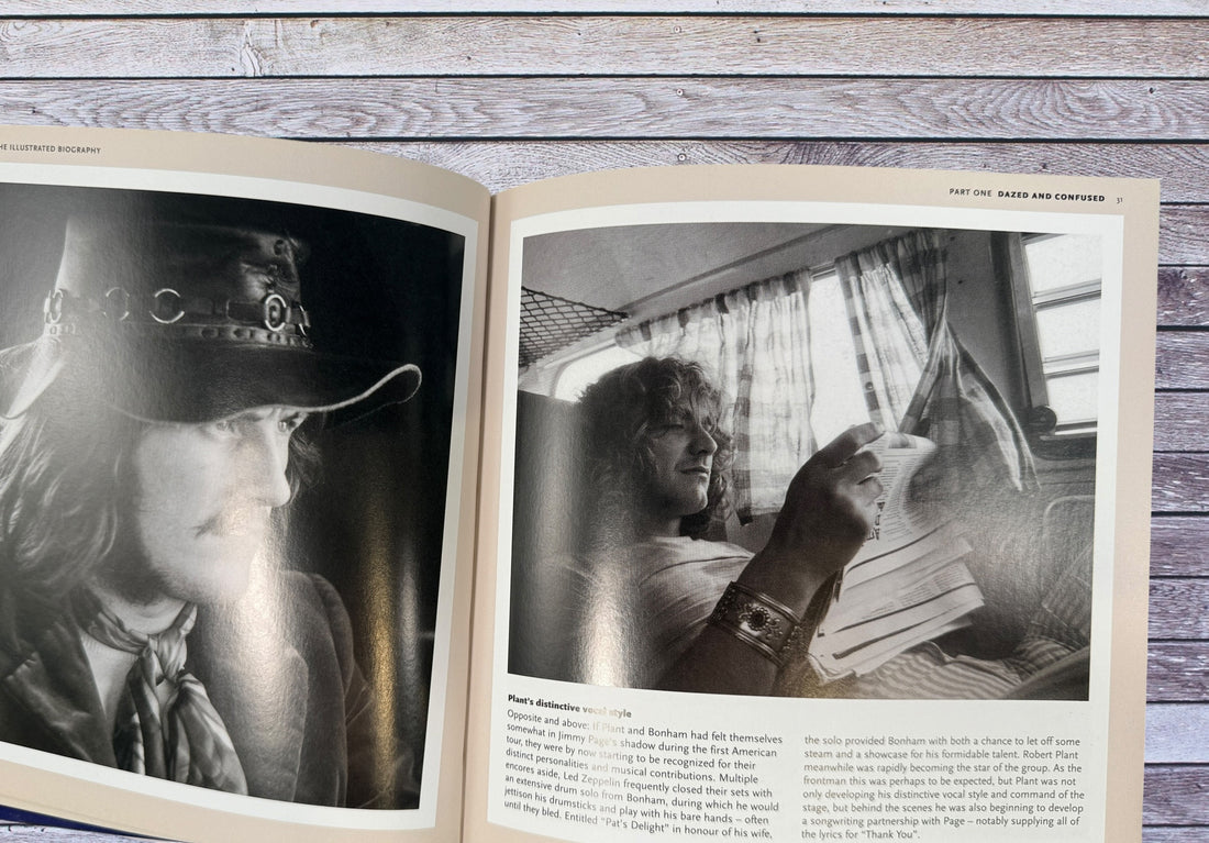 Led Zeppelin Illustrated Biography  photo book featuring 200 rare and classic images. Great collectible for rock music fans and memorabilia 