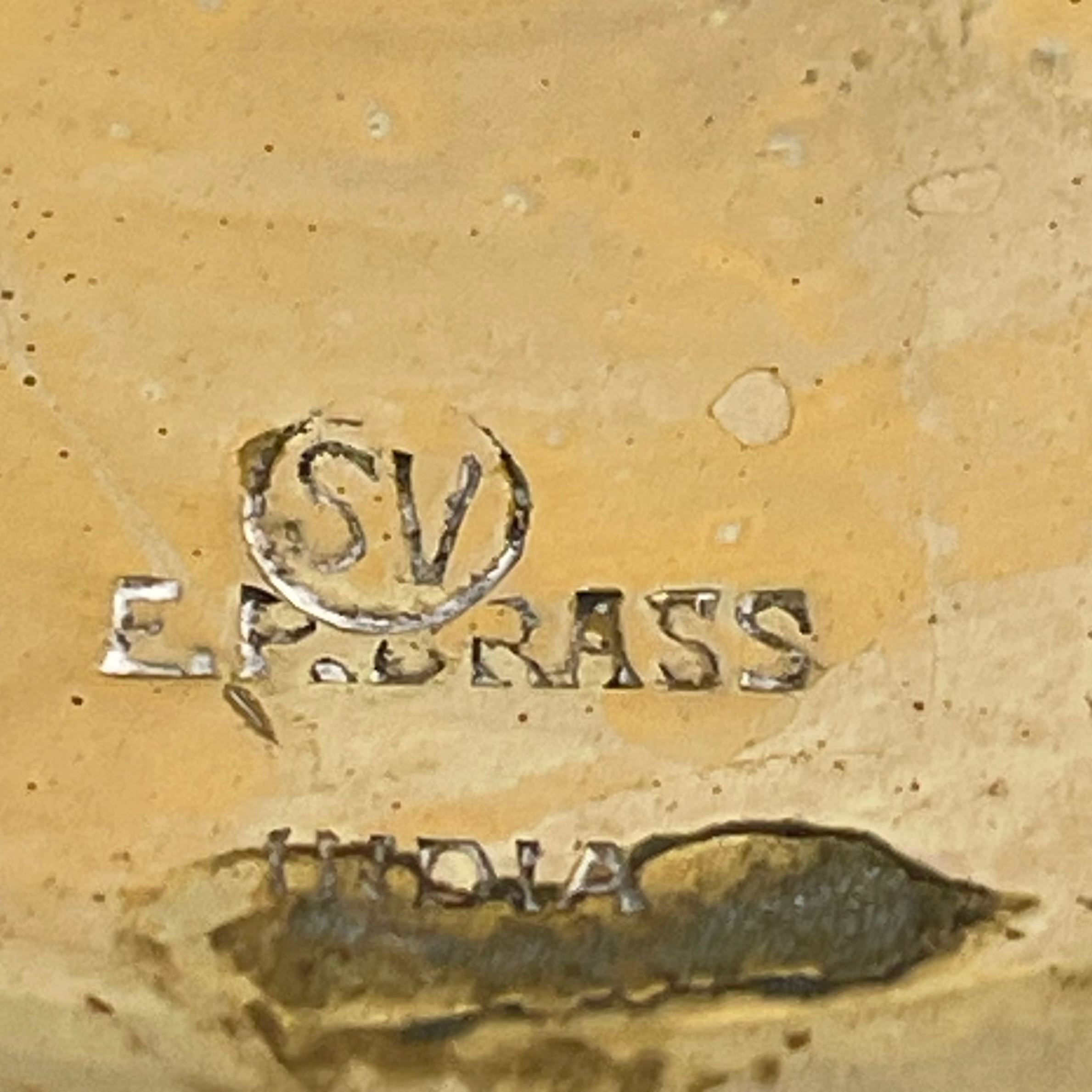 Vintage Brass Goblets – Silver & Yellow Two-Tone – India – Wedding Décor – Set of 2 – EP Brass