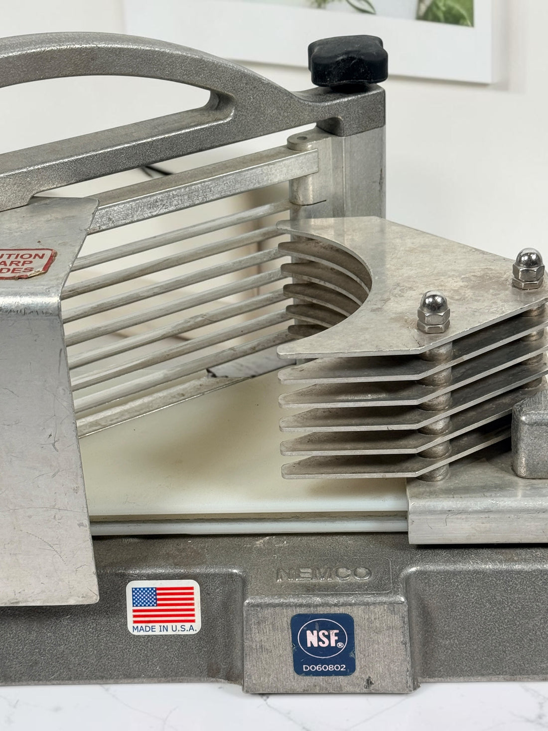 Nemco Easy LettuceKutter 56600-L3 commercial lettuce cutter made in USA. NSF-certified food prep equipment with stainless blades and heavy-duty cast aluminum construction.