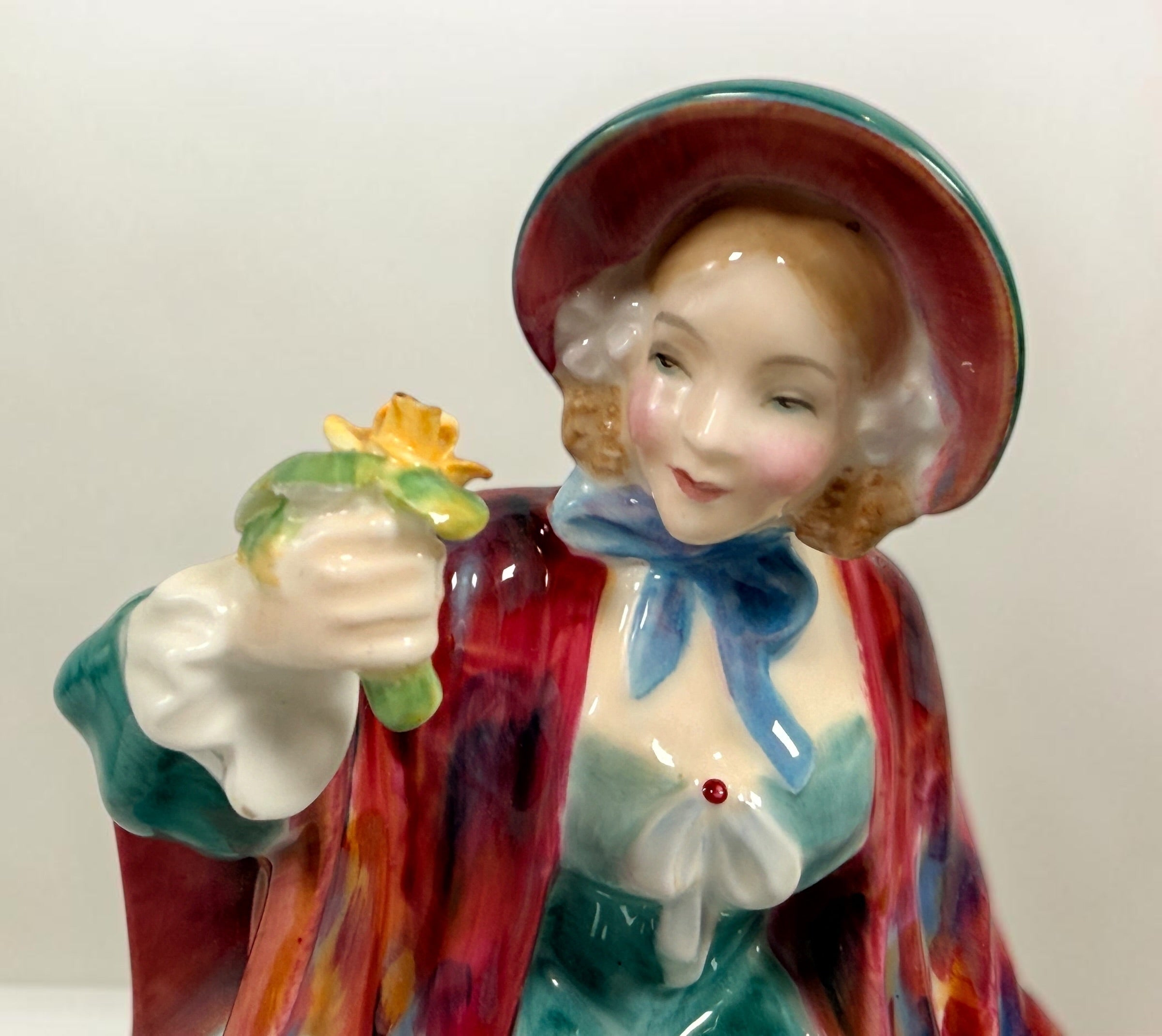 Vintage Royal Doulton Lady Charmian HN1948 bone china figurine by Leslie Harradine. Classic English porcelain collectible in excellent display condition.