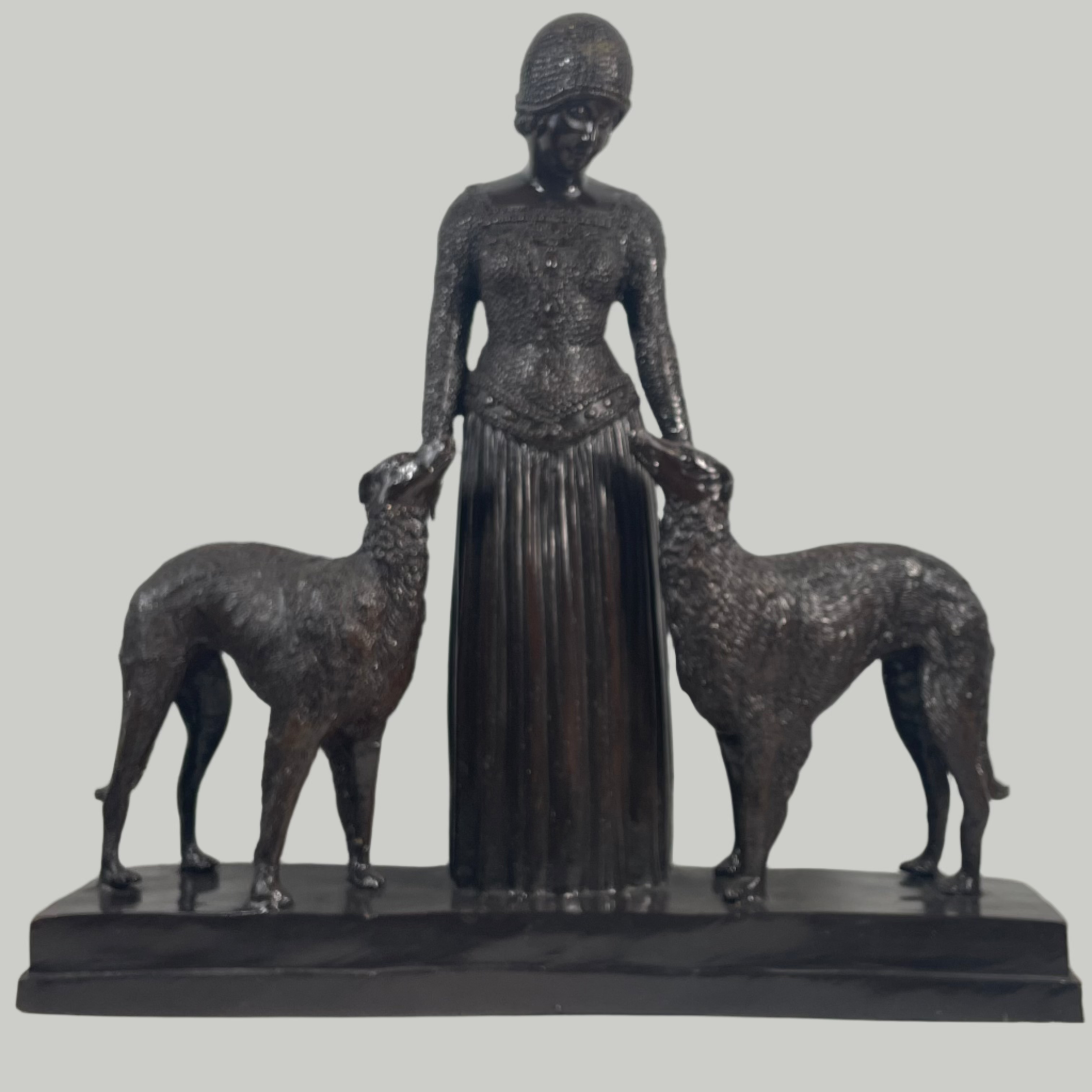 Les Amis Toujours – Sculpture Art Déco Vintage des années 1920 – Dans le Style de Demétre Chiparus