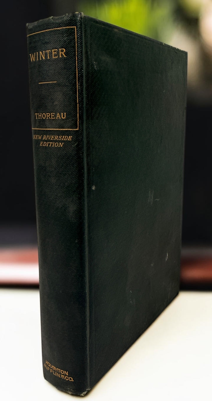 Vintage Henry David Thoreau Winter hardcover book from the Riverside Edition series. Classic American nature writing and literary collectible edition.