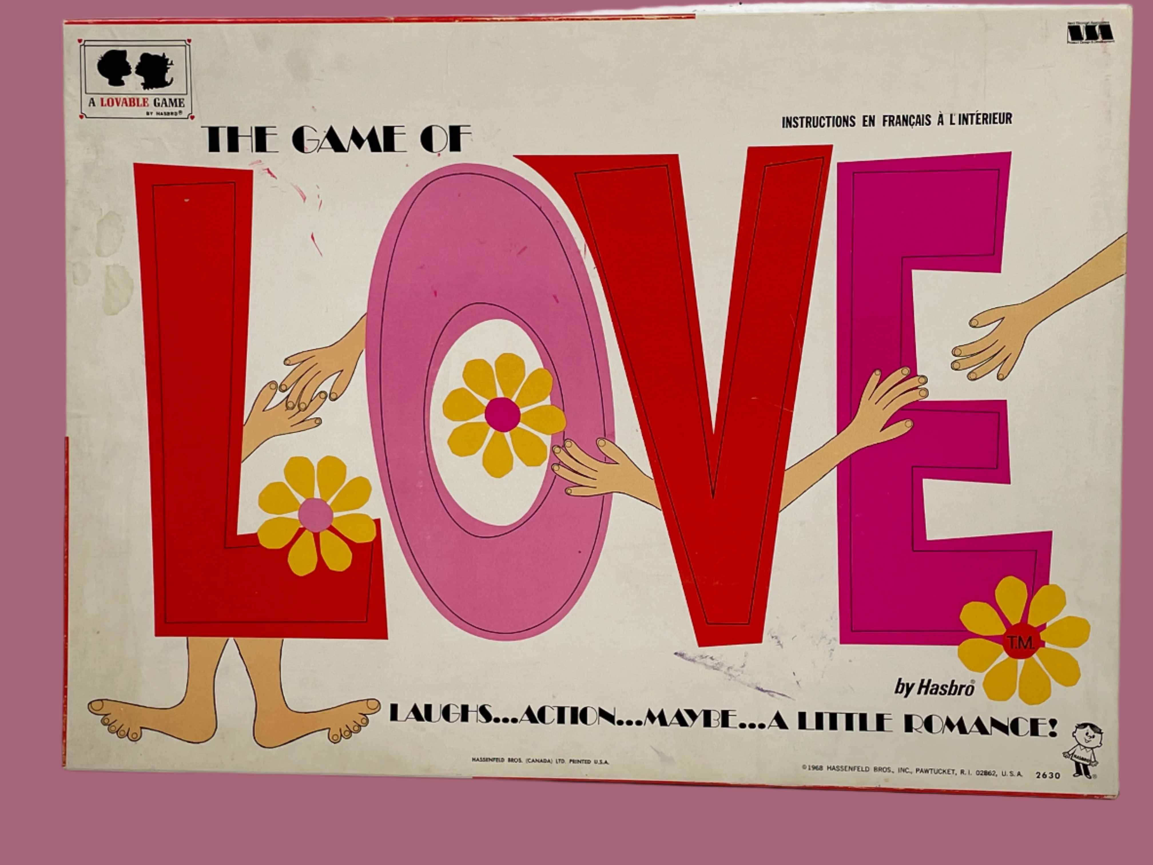 Vintage 1968 Hasbro “The Game of Love” – Twister-Style Romantic Party Game – Complete