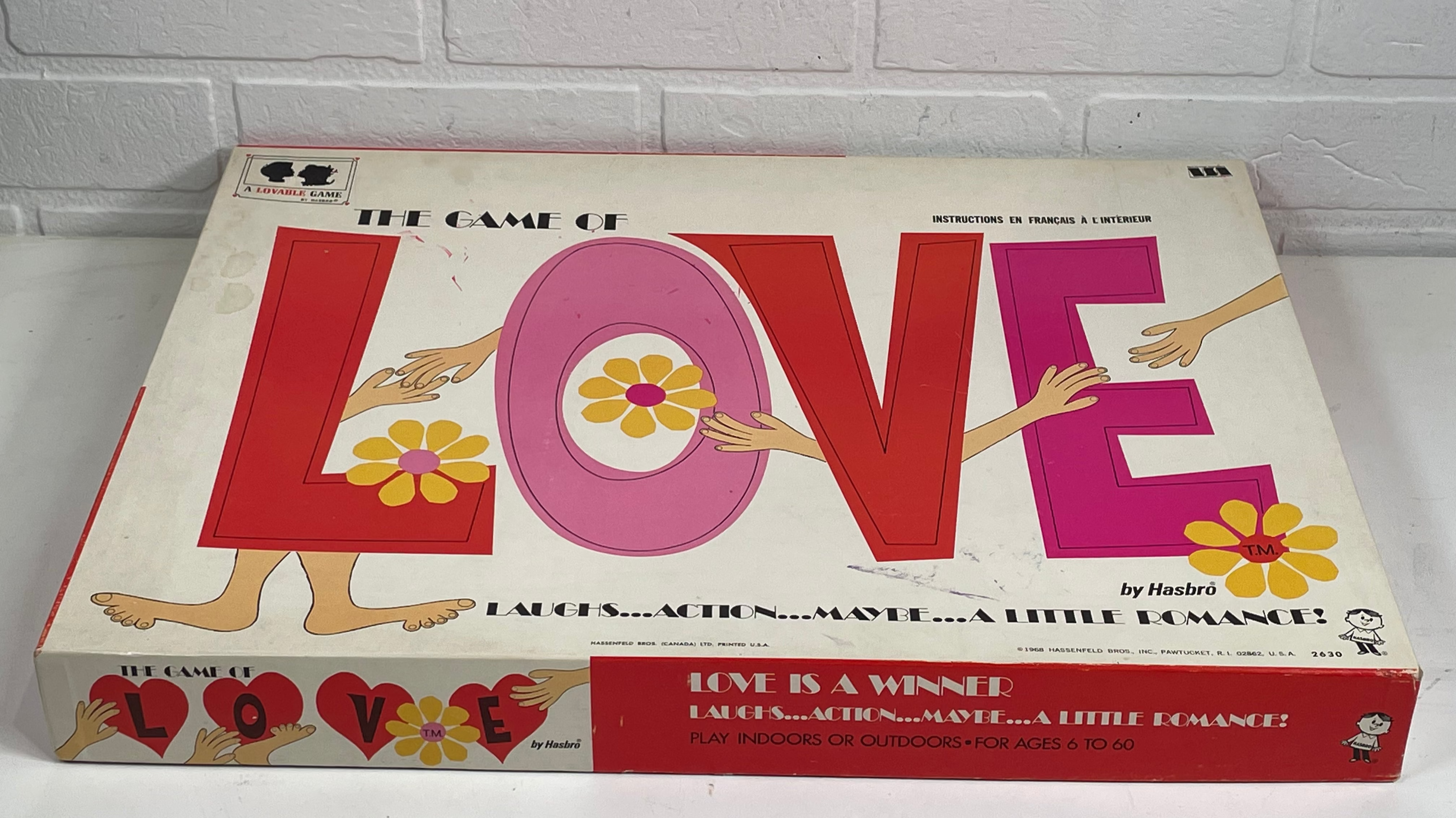 Vintage 1968 Hasbro “The Game of Love” – Twister-Style Romantic Party Game – Complete