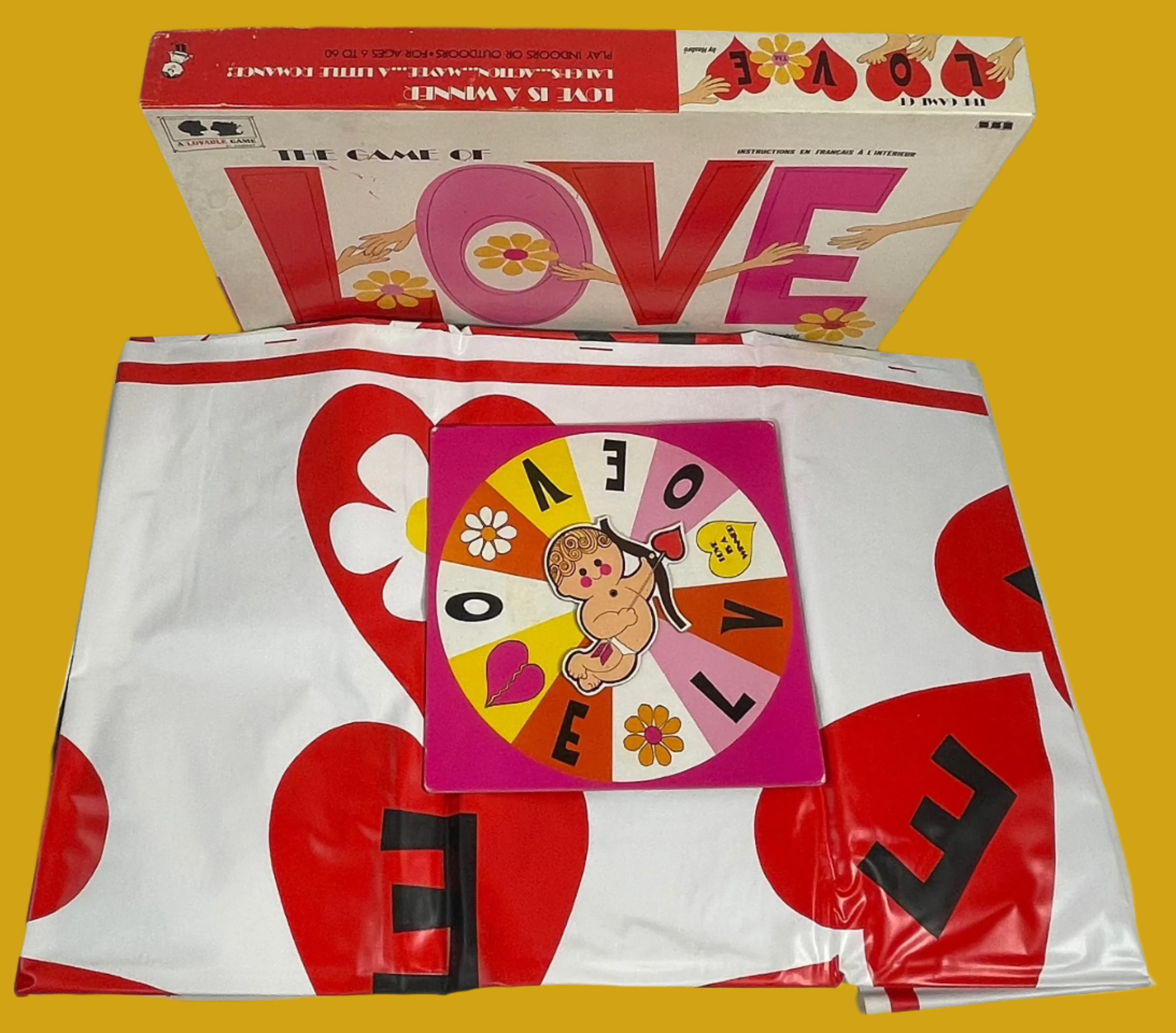 Vintage 1968 Hasbro “The Game of Love” – Twister-Style Romantic Party Game – Complete