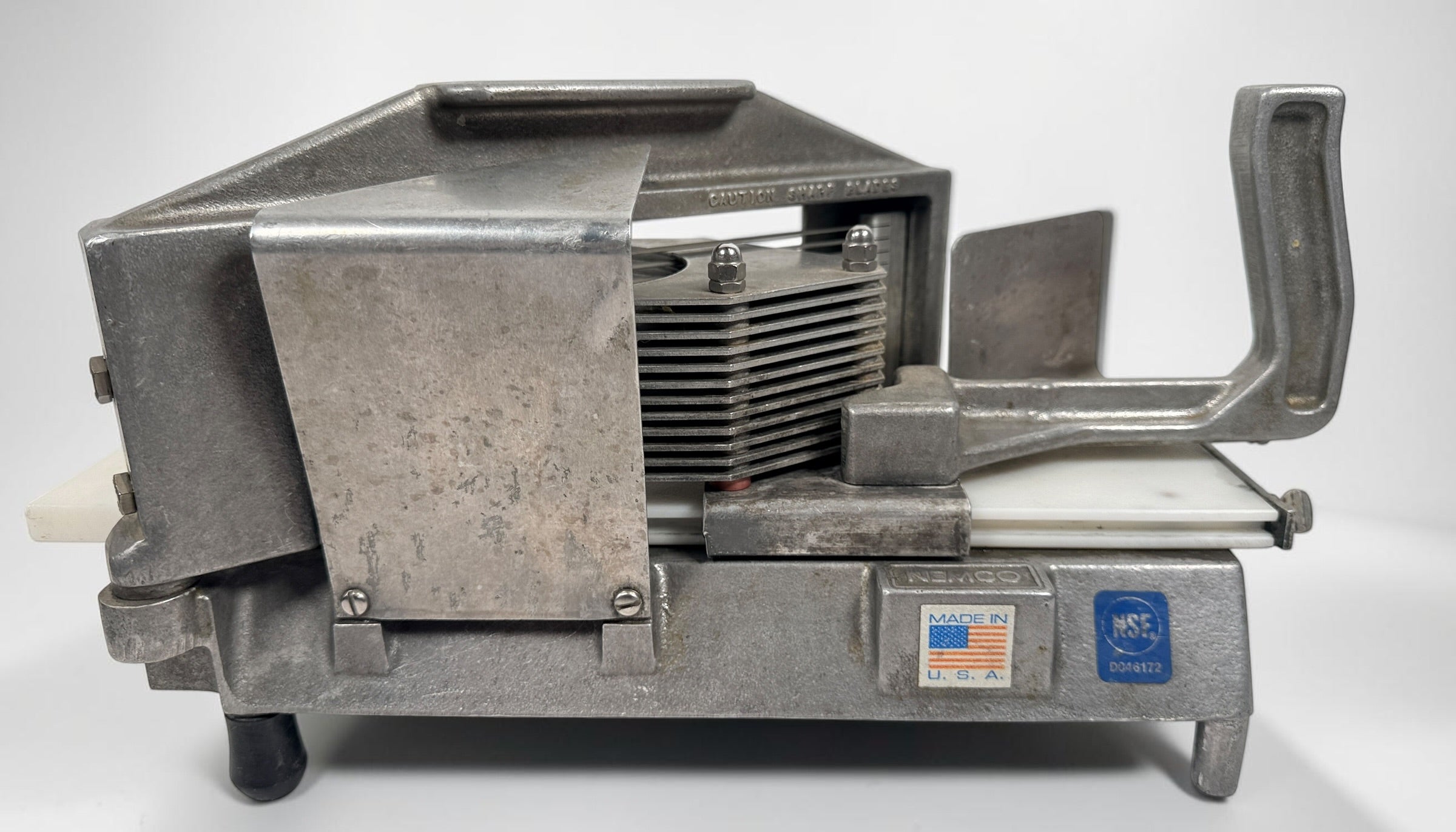 Nemco Easy Tomato Slicer II 55600-1 commercial restaurant slicer. Heavy-duty NSF-certified USA-made food prep equipment with blade assembly