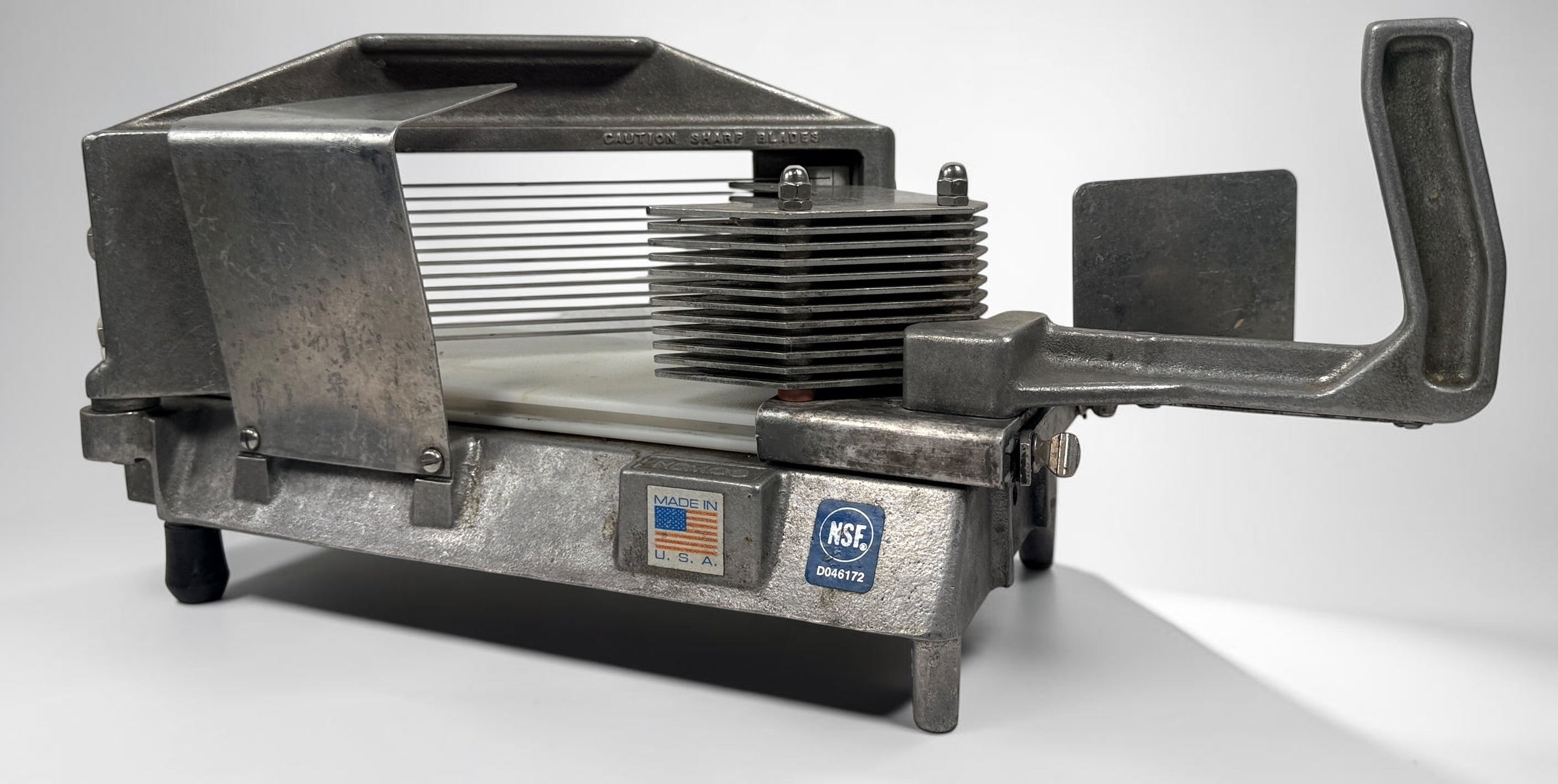Nemco Easy Tomato Slicer II 55600-1 commercial restaurant slicer. Heavy-duty NSF-certified USA-made food prep equipment with blade assembly