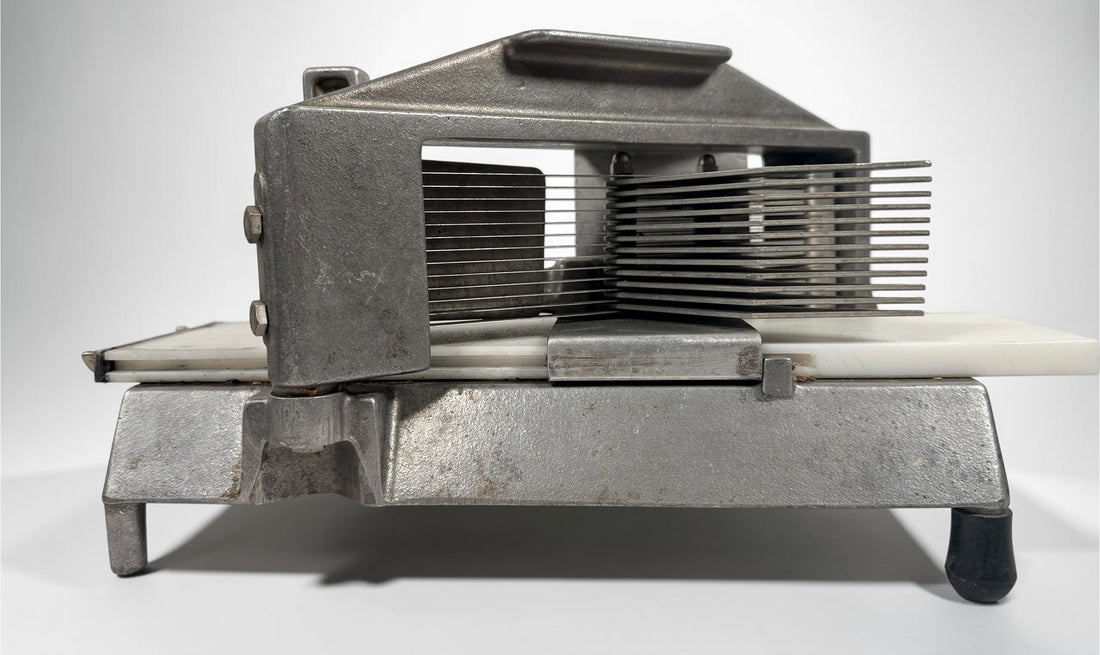 Nemco Easy Tomato Slicer II 55600-1 commercial restaurant slicer. Heavy-duty NSF-certified USA-made food prep equipment with blade assembly