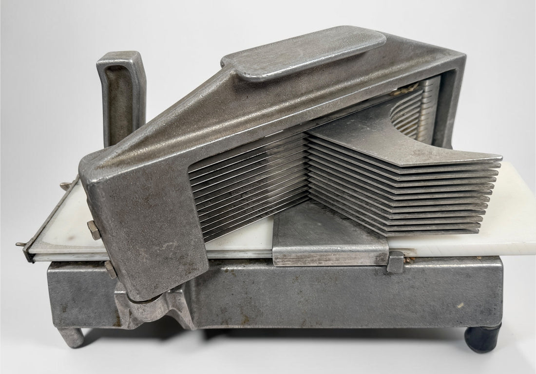 Nemco Easy Tomato Slicer II 55600-1 commercial restaurant slicer. Heavy-duty NSF-certified USA-made food prep equipment with blade assembly