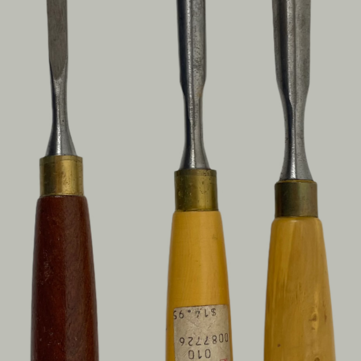 Vintage Marples Sheffield Wood Carving Chisel Set (3 pcs) – Brass Ferr ...