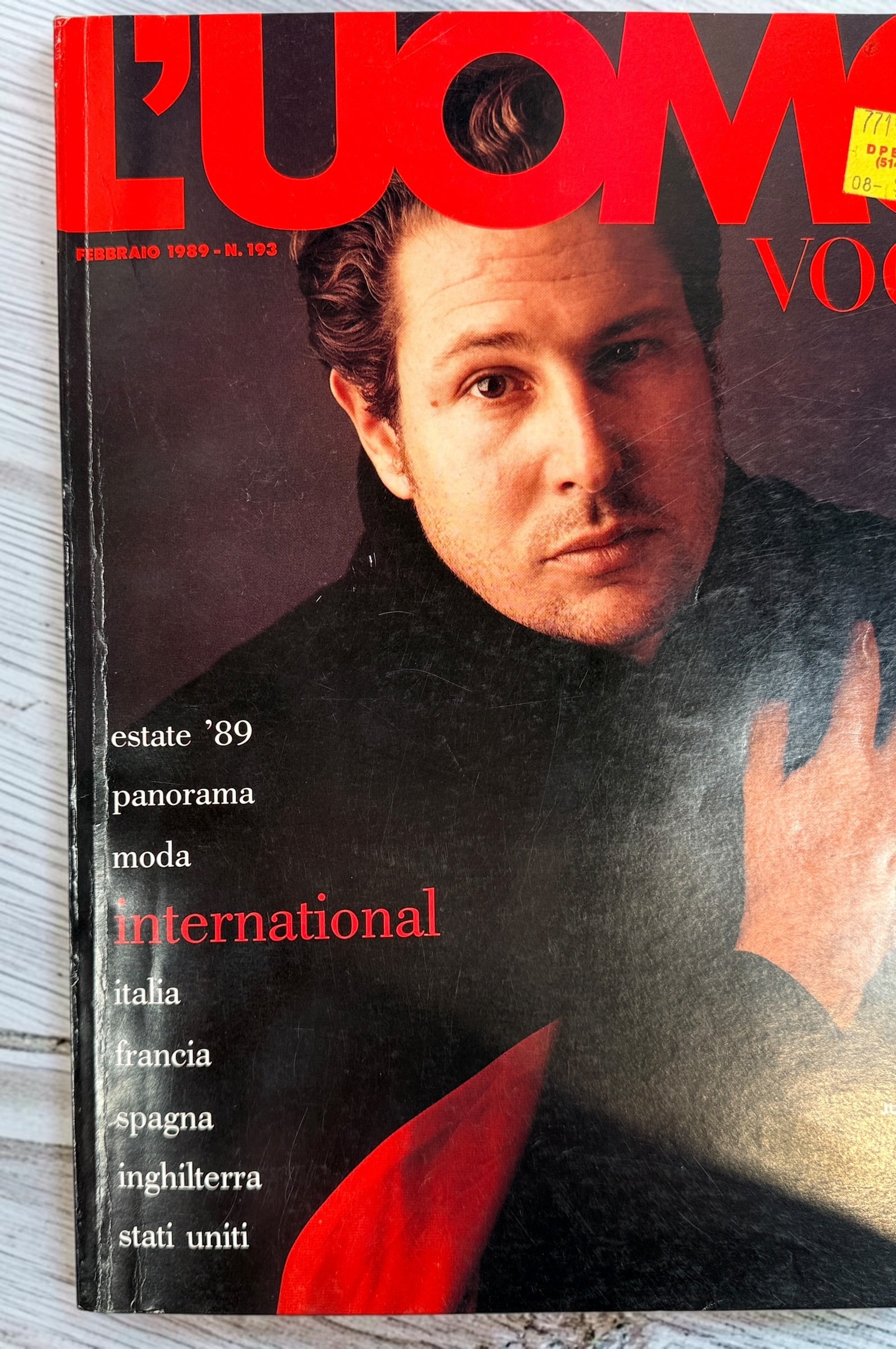 L'Uomo Vogue, February 1989, Julian Schnabel, Issue 193. – Éco