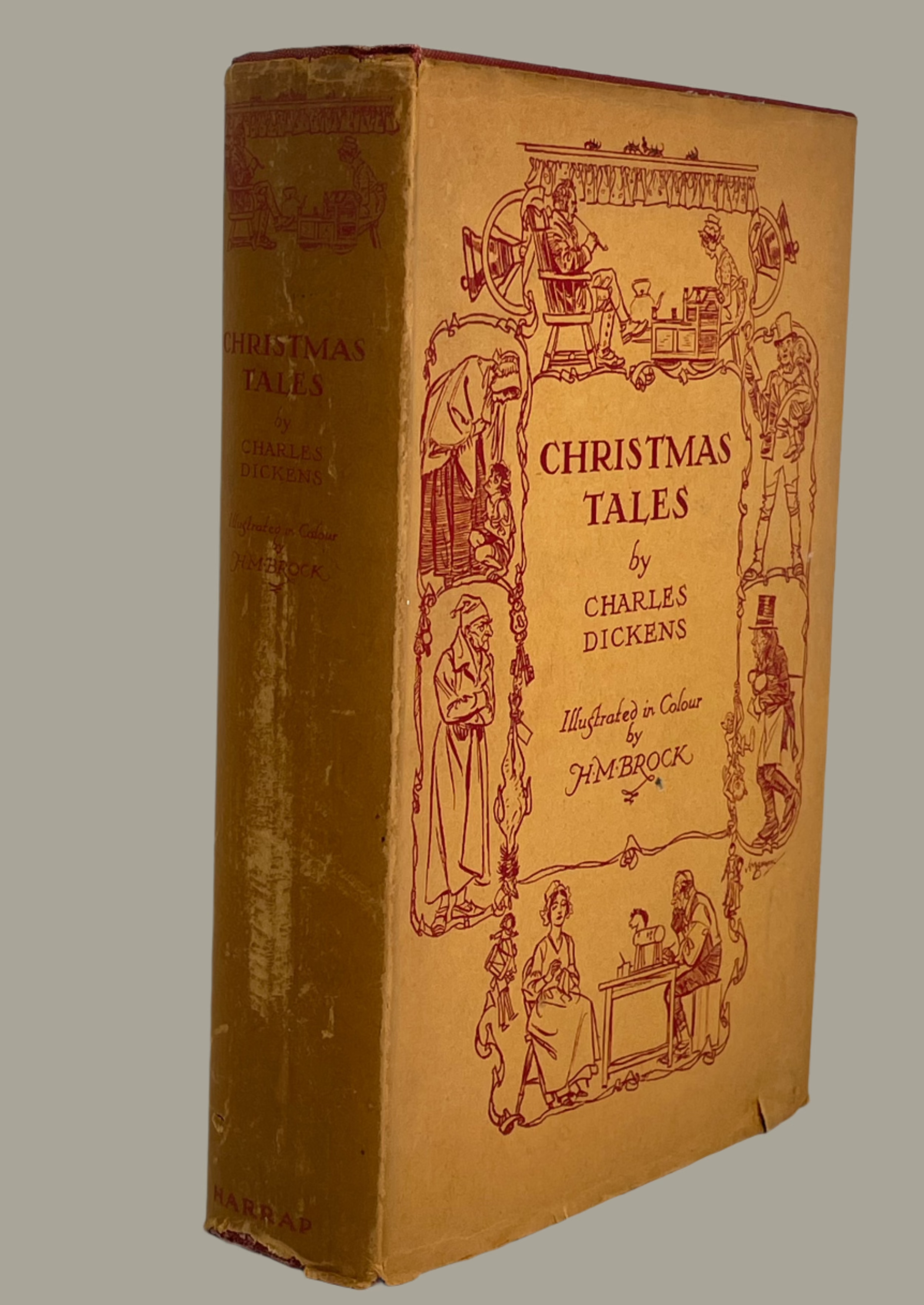 Contes de Noël de Charles Dickens | Illustré par HM Brock | George G. Harrap &amp; Co.