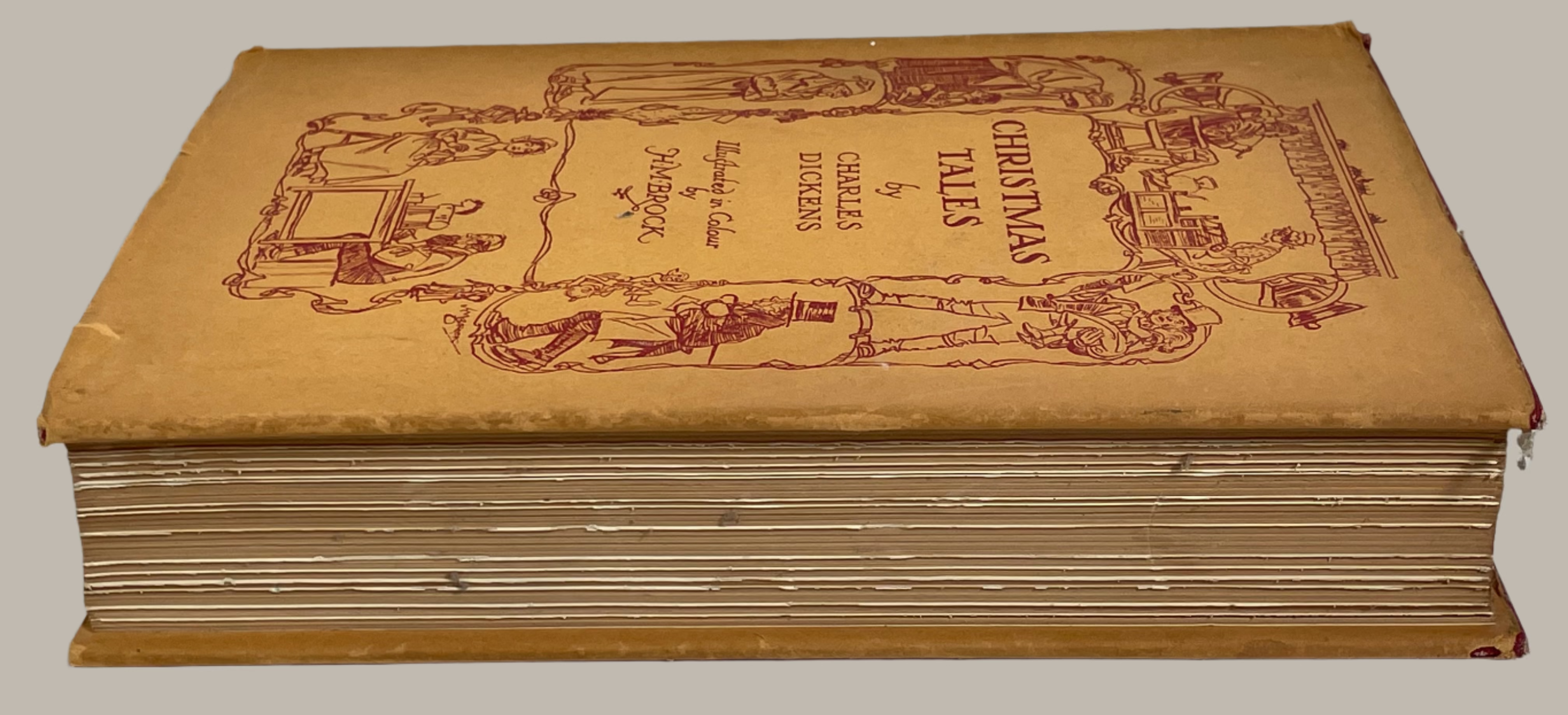 Contes de Noël de Charles Dickens | Illustré par HM Brock | George G. Harrap &amp; Co.