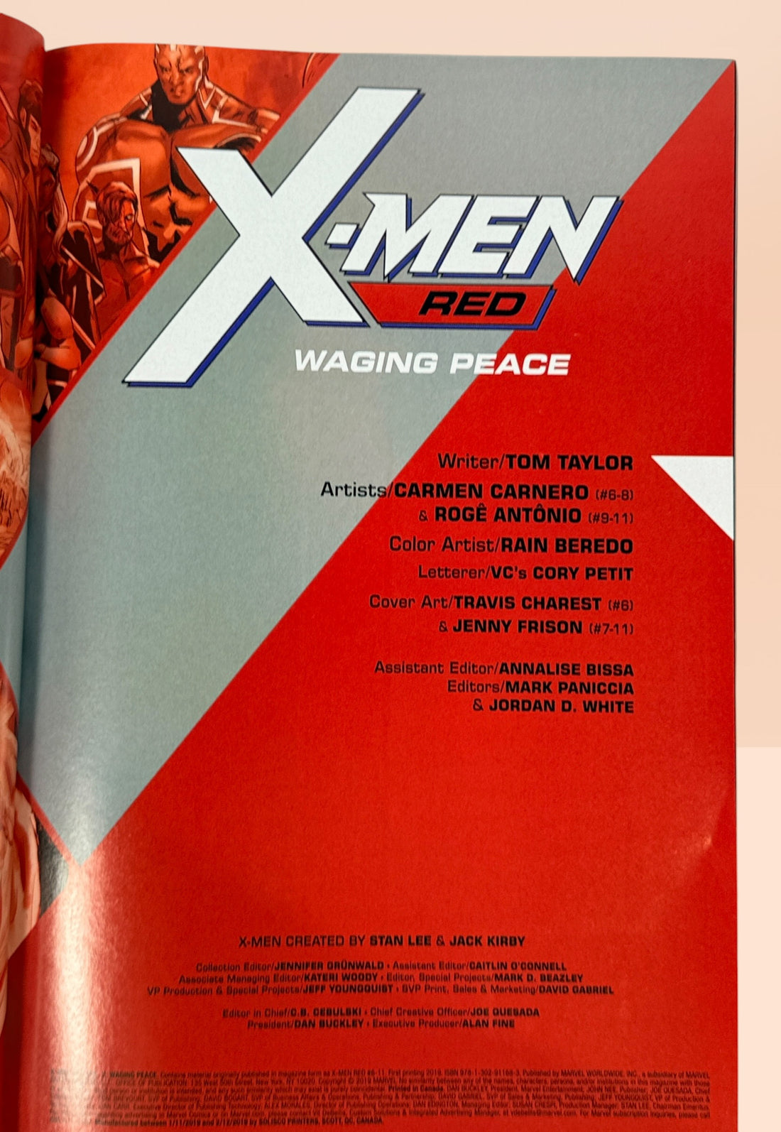 Marvel X-Men Red Waging Peace Vol. 2 graphic novel collecting issues #6–11 by Tom Taylor. Modern Jean Grey storyline in very good condition.