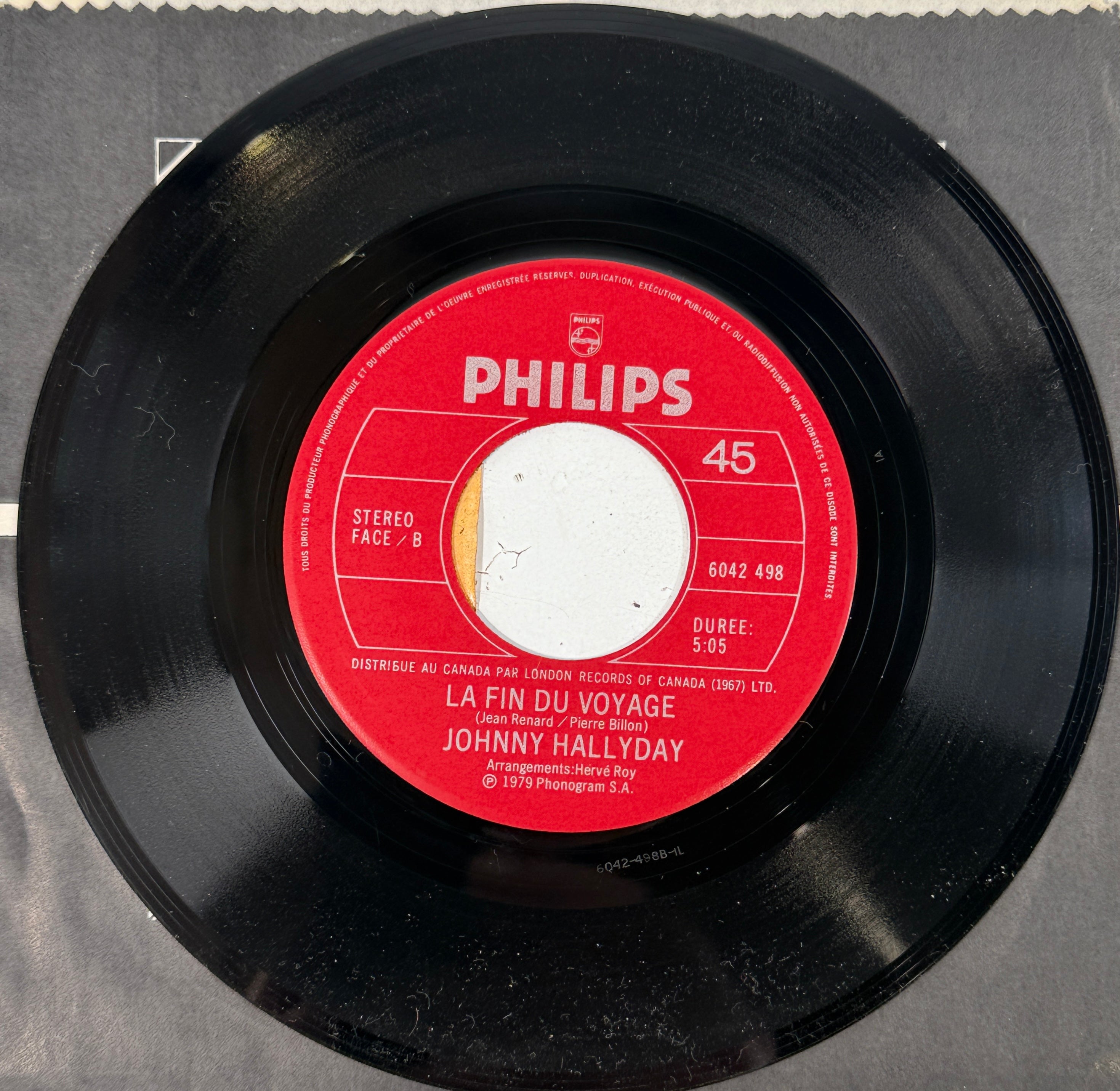 Johnny Hallyday – Toujours Là / La Fin du Voyage 45 RPM – Éco