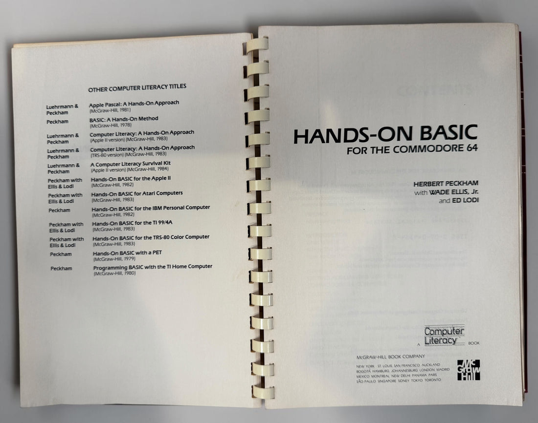 Vintage Hands-On BASIC for the Commodore 64 programming guide by Herbert Peckham. Original 1980s retro computing book for C64 collectors and enthusiasts.