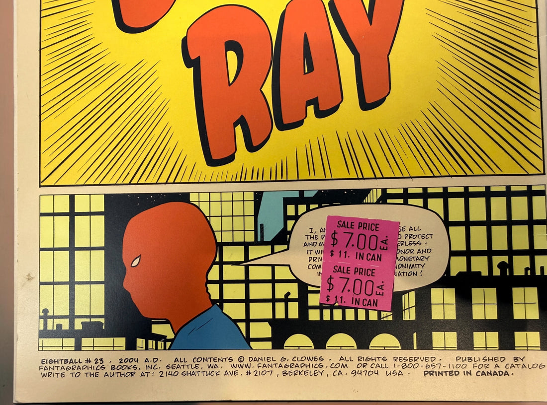 Daniel Clowes Eightball #23 The Death-Ray comic from 2004. Collectible Fantagraphics alternative comic in very good condition for readers and collectors.