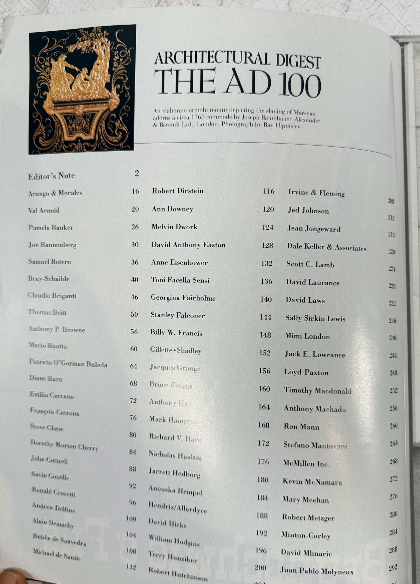 1990 Architectural Digest The AD 100 featuring leading interior designers, luxury homes, antiques, showrooms, and classic design inspiration.
