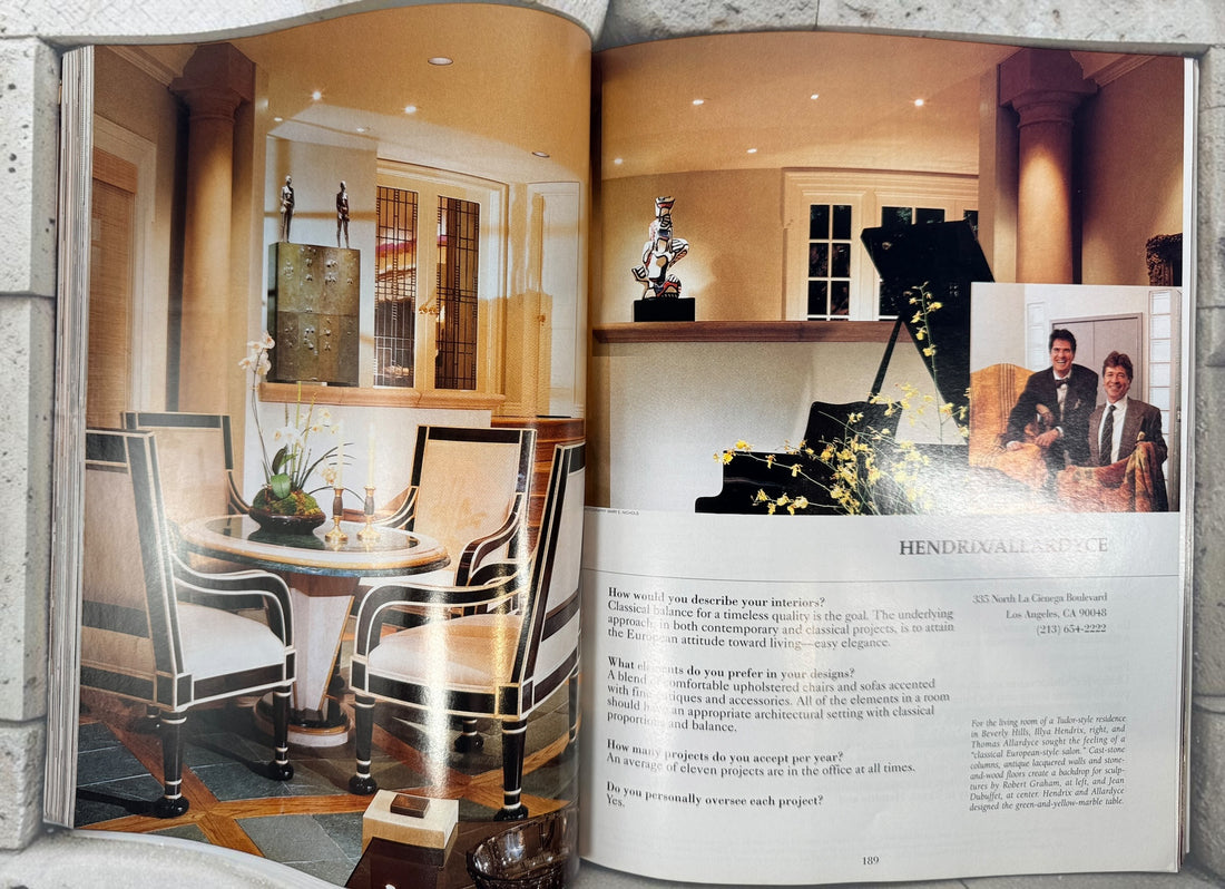 1990 Architectural Digest The AD 100 featuring leading interior designers, luxury homes, antiques, showrooms, and classic design inspiration.