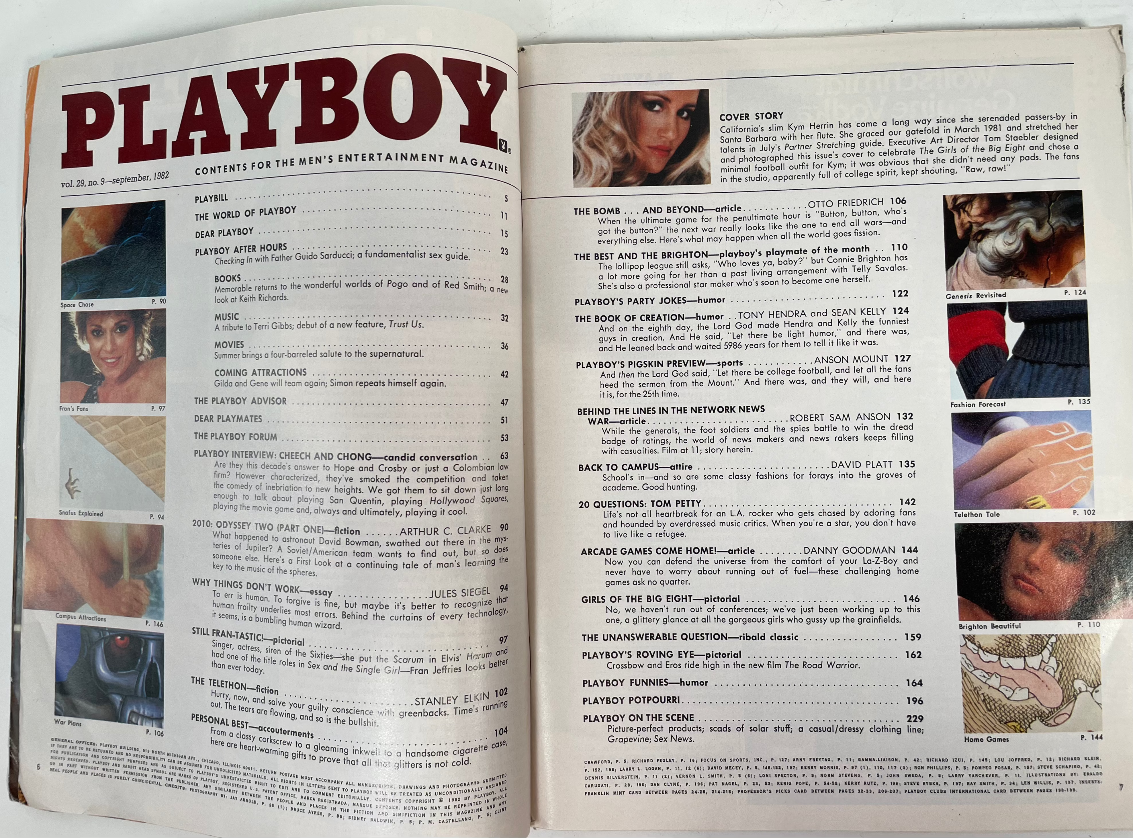 Vintage 1982 Playboy Magazine – Girls of the Big Eight College Feature