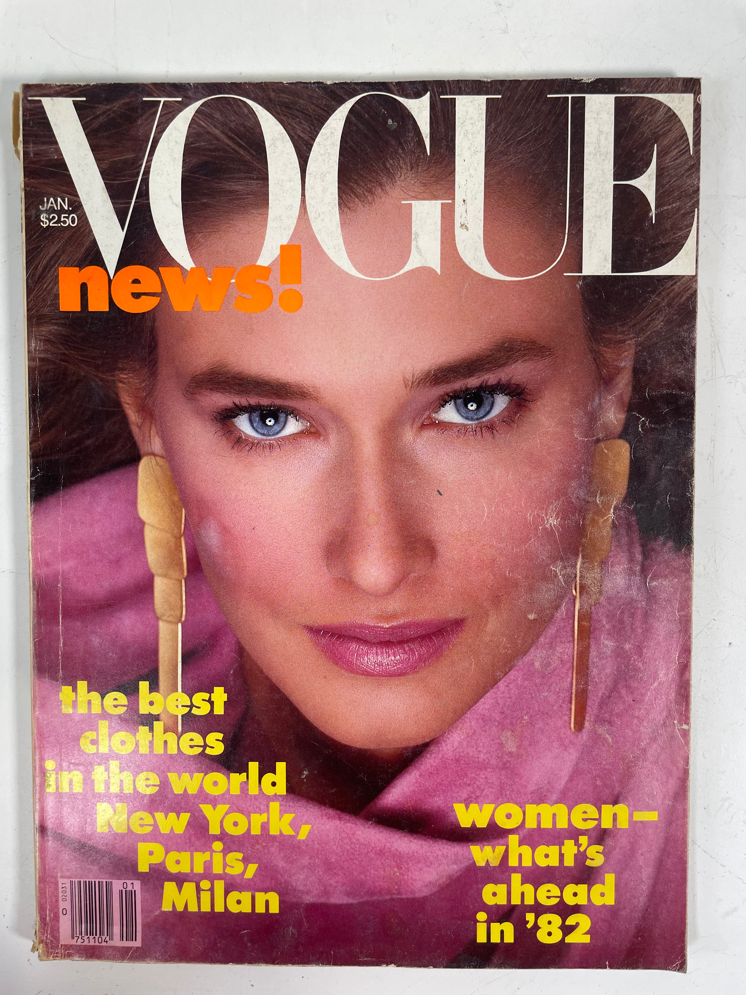 Vogue January 1982 Rosemary McGrotha, Fashion Cities & Edward Hopper Feature