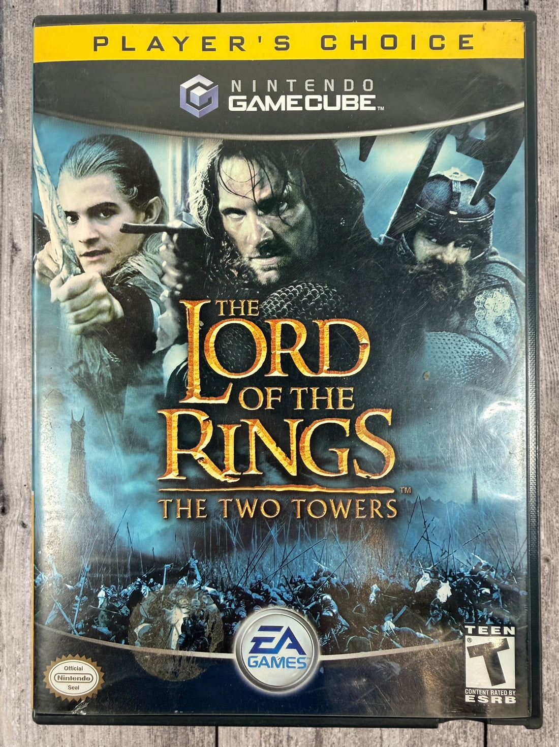 Nintendo GameCube The Lord of the Rings The Two Towers Player’s Choice edition complete with case, manual and disc. Great retro gaming collectible.
