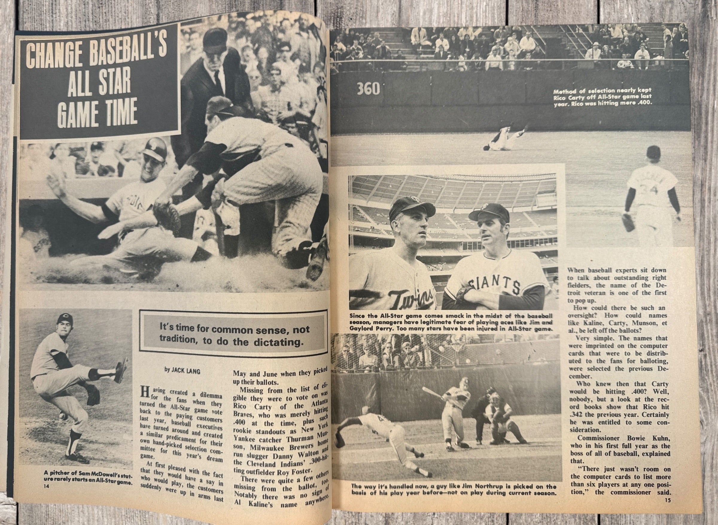 Vintage All Sports Magazine July 1971 featuring Thurman Munson, Lew Alcindor, Walt Frazier and Yankees baseball coverage. Collectible sports publication.