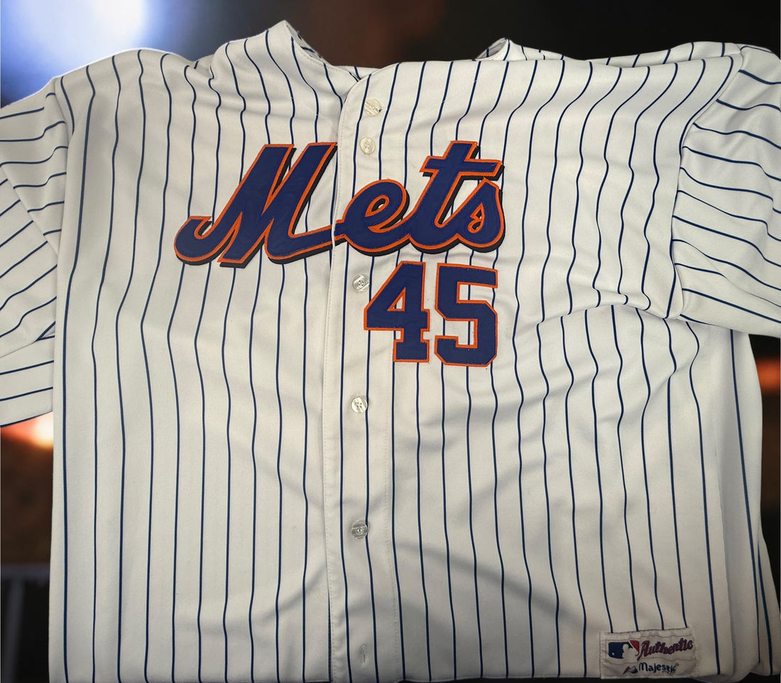 Maillot Majestic Authentique New York Mets Pedro Martinez #45, Taille 60 XXL