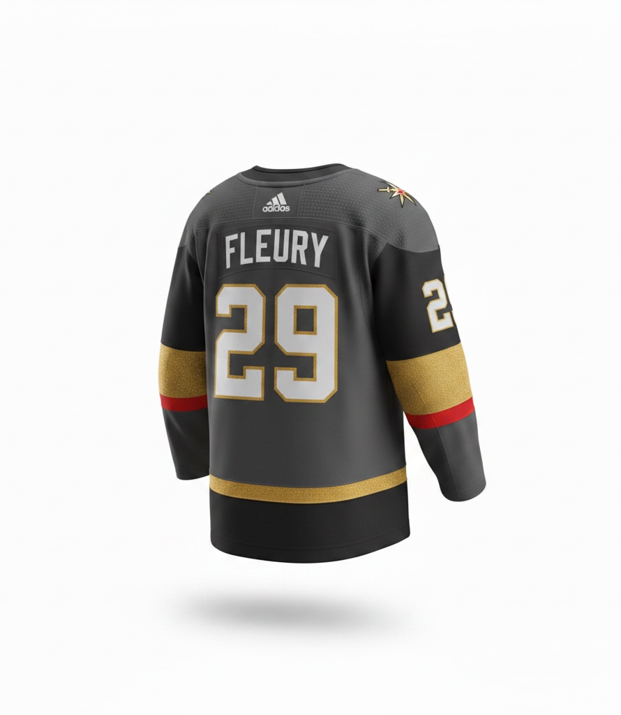 Adidas Vegas Golden Knights Marc-André Fleury #29 hockey jersey size Large. Official NHL Climalite jersey with sewn graphics and shoulder patches.