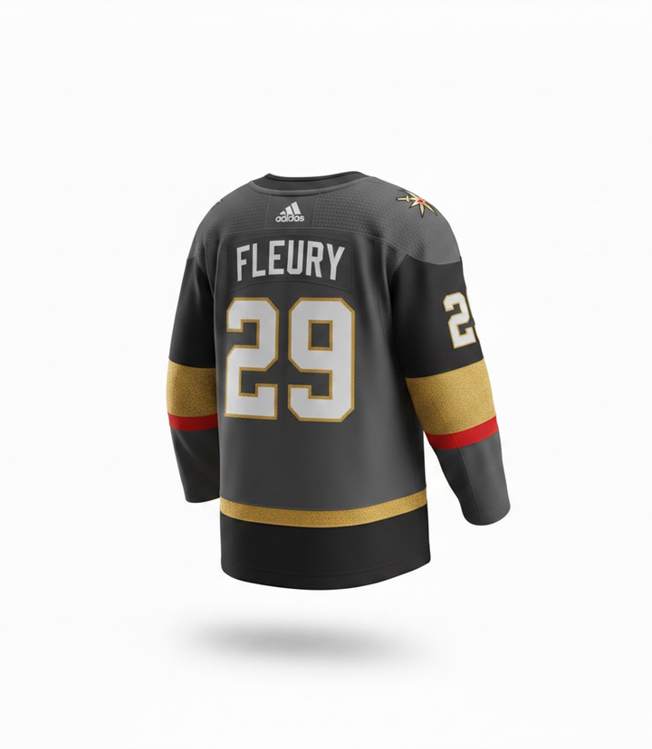 Adidas Vegas Golden Knights Marc-André Fleury #29 hockey jersey size Large. Official NHL Climalite jersey with sewn graphics and shoulder patches.