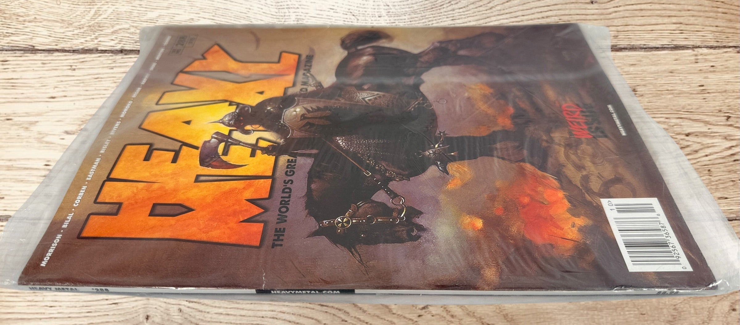 Heavy Metal Magazine #288 (2017) UNREAD factory polybagged edition featuring the iconic Frank Frazetta Cover A. Near Mint condition for collectors.