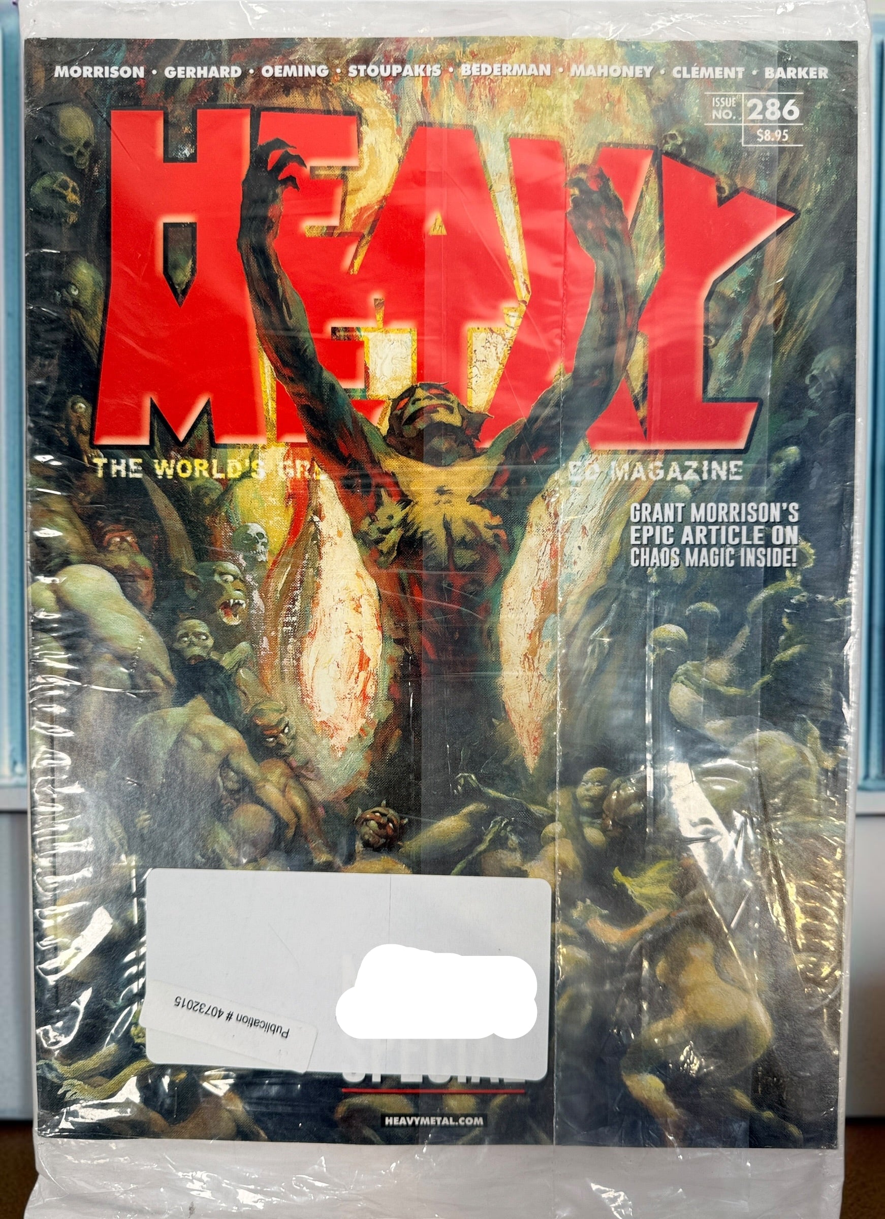 Heavy Metal Magazine #286, May 2017, Grant Morrison Chaos, Magick